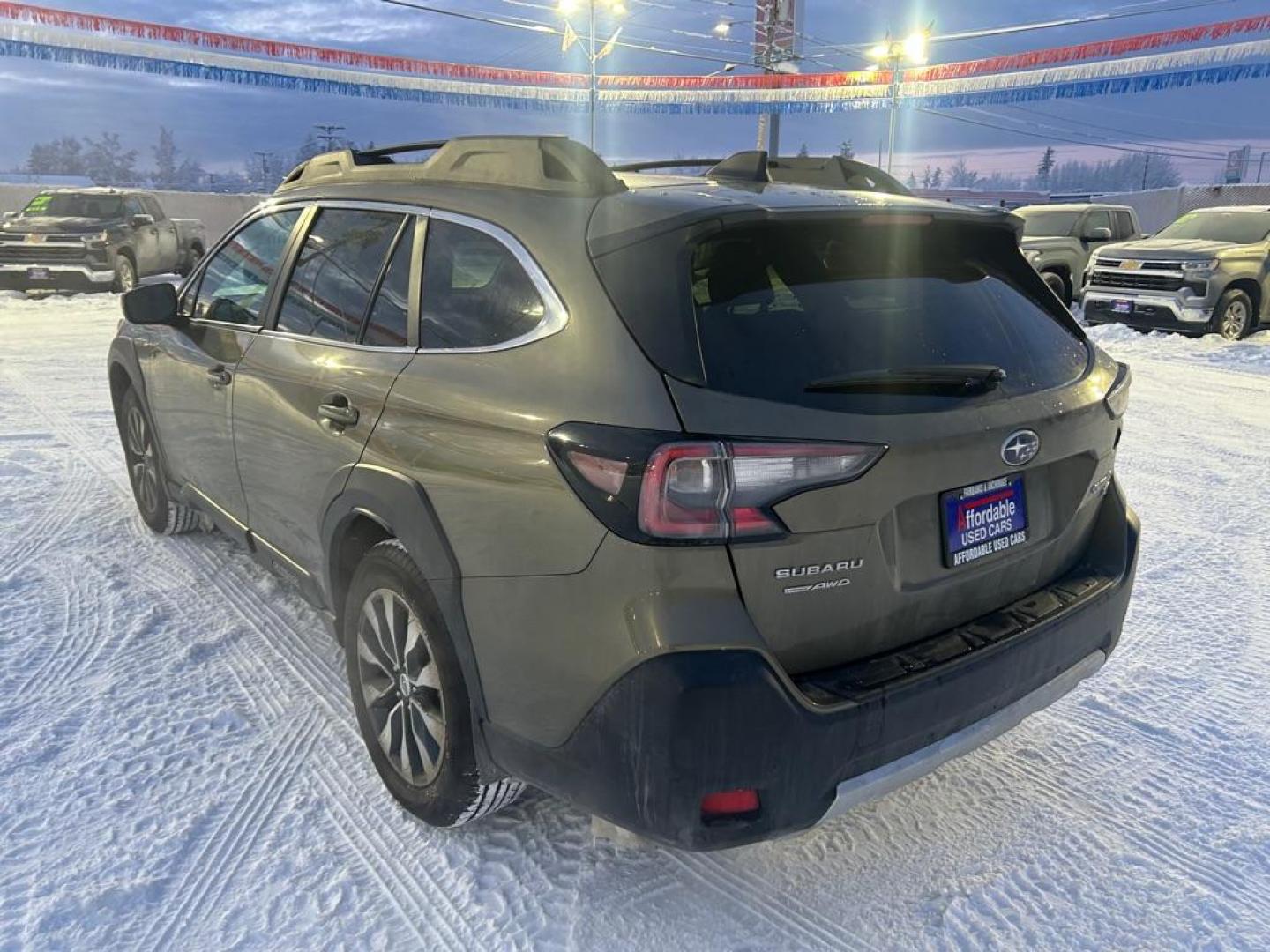 2025 GREEN SUBARU OUTBACK LIMITED XT (4S4BTGNDXS3) with an 2.4L engine, Automatic transmission, located at 2525 S. Cushman, Fairbanks, AK, 99701, (907) 452-5707, 64.824036, -147.712311 - Photo#3