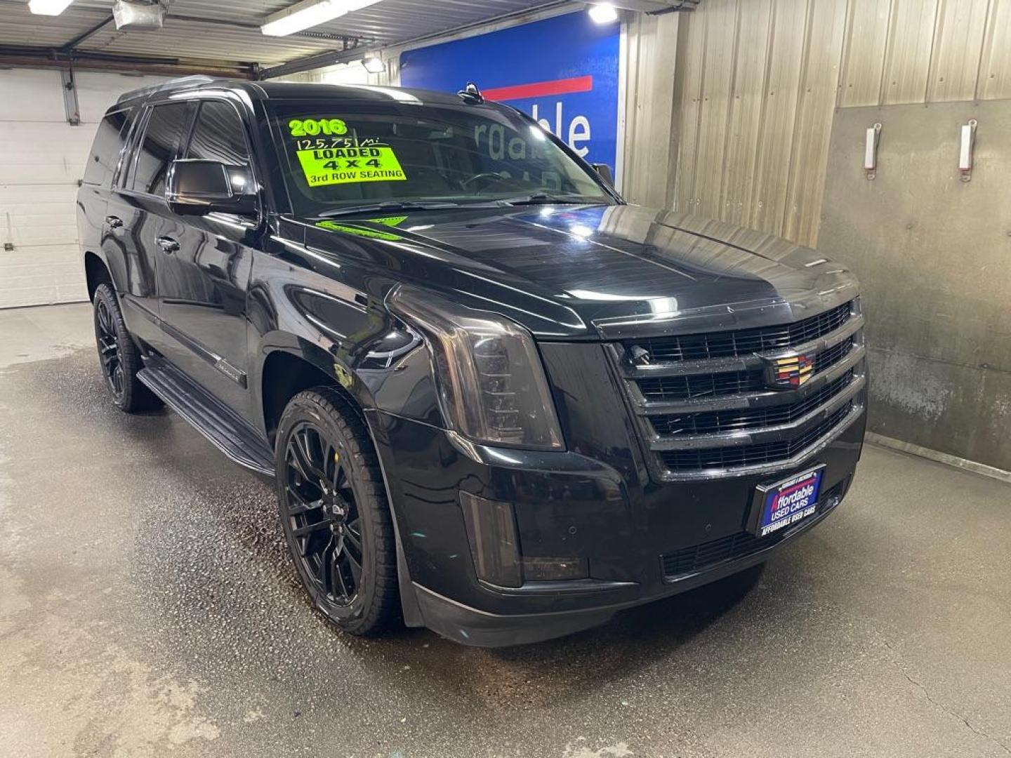 2016 BLACK CADILLAC ESCALADE LUXURY (1GYS4BKJ4GR) with an 6.2L engine, Automatic transmission, located at 2525 S. Cushman, Fairbanks, AK, 99701, (907) 452-5707, 64.824036, -147.712311 - Photo#0