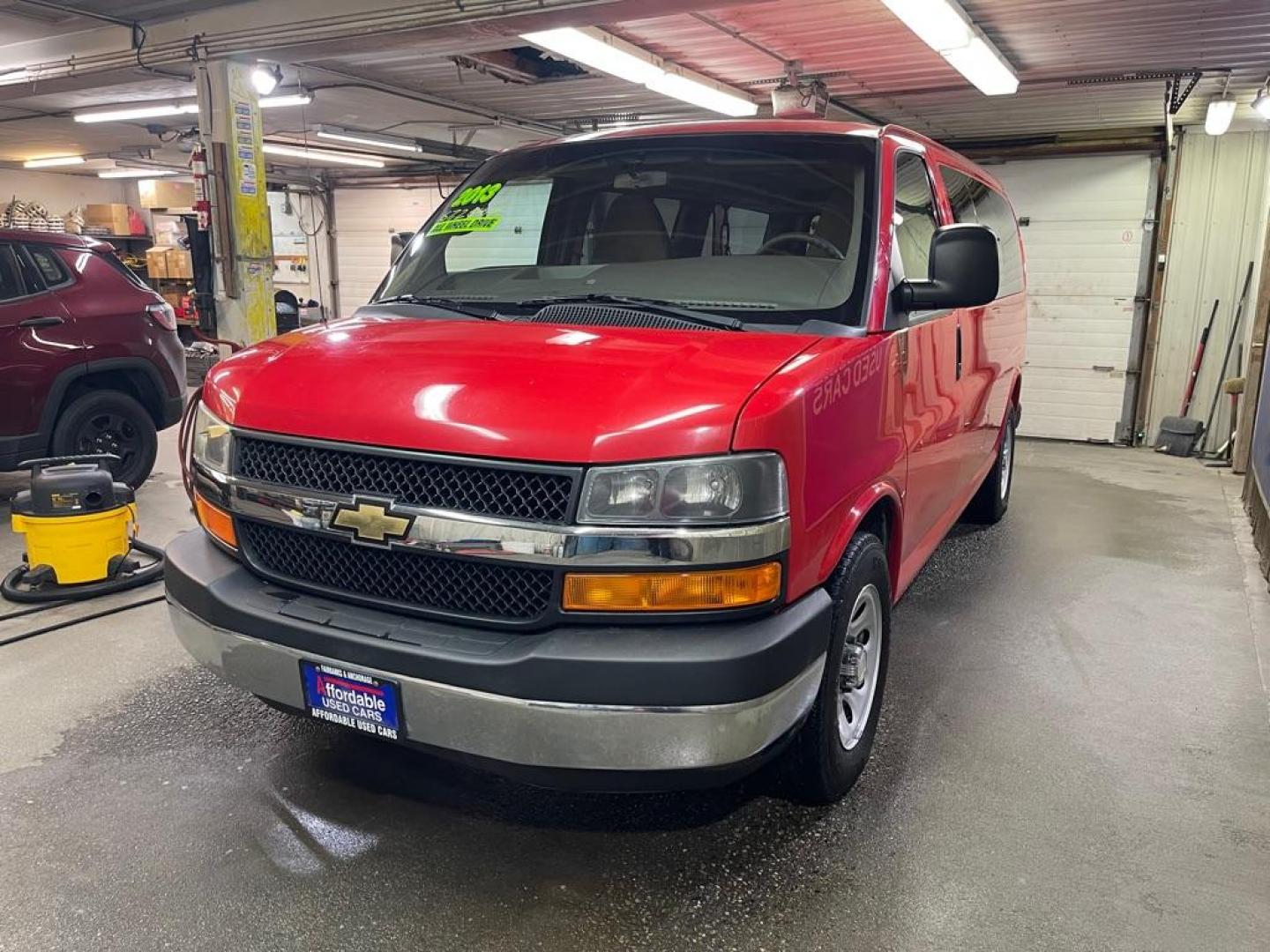 2013 RED CHEVROLET EXPRESS G1500 LT (1GNSHCF42D1) with an 5.3L engine, Automatic transmission, located at 2525 S. Cushman, Fairbanks, AK, 99701, (907) 452-5707, 64.824036, -147.712311 - Photo#1