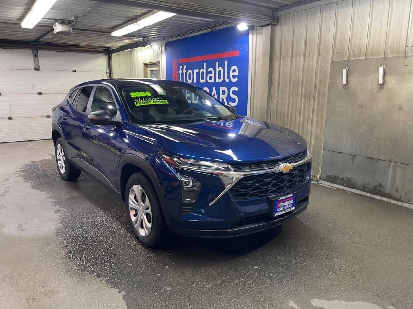 2024 BLUE CHEVROLET TRAX LS (KL77LFE21RC) with an 1.2L engine, Automatic transmission, located at 2525 S. Cushman, Fairbanks, AK, 99701, (907) 452-5707, 64.824036, -147.712311 - Photo#0