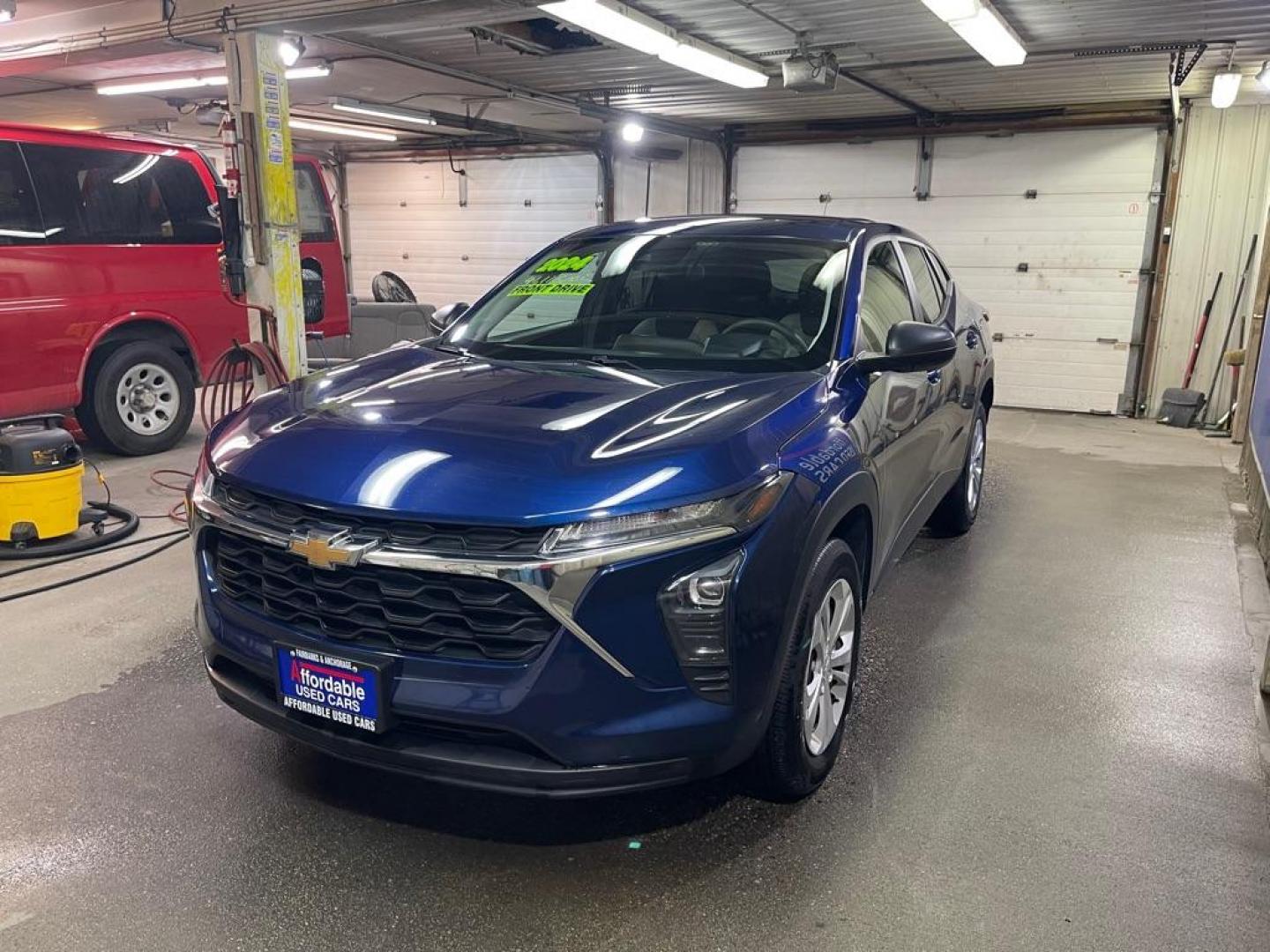 2024 BLUE CHEVROLET TRAX LS (KL77LFE21RC) with an 1.2L engine, Automatic transmission, located at 2525 S. Cushman, Fairbanks, AK, 99701, (907) 452-5707, 64.824036, -147.712311 - Photo#1