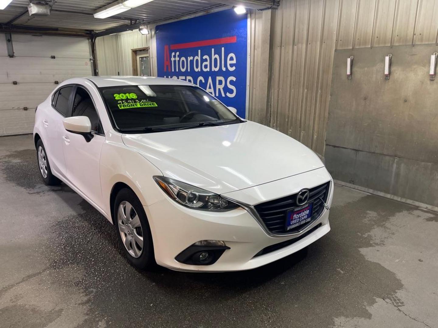 2016 WHITE MAZDA 3 SPORT (JM1BM1U78G1) with an 2.0L engine, Automatic transmission, located at 2525 S. Cushman, Fairbanks, AK, 99701, (907) 452-5707, 64.824036, -147.712311 - Photo#0