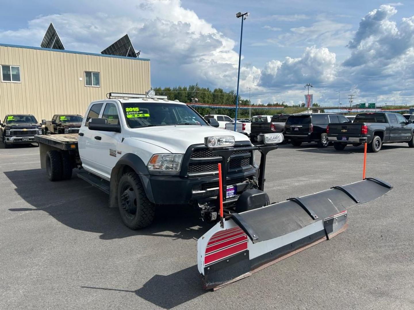 2015 WHITE RAM 5500 FLTBD PLOW (3C7WRNFJ3FG) with an 6.4L engine, Automatic transmission, located at 2525 S. Cushman, Fairbanks, AK, 99701, (907) 452-5707, 64.824036, -147.712311- Photo#1