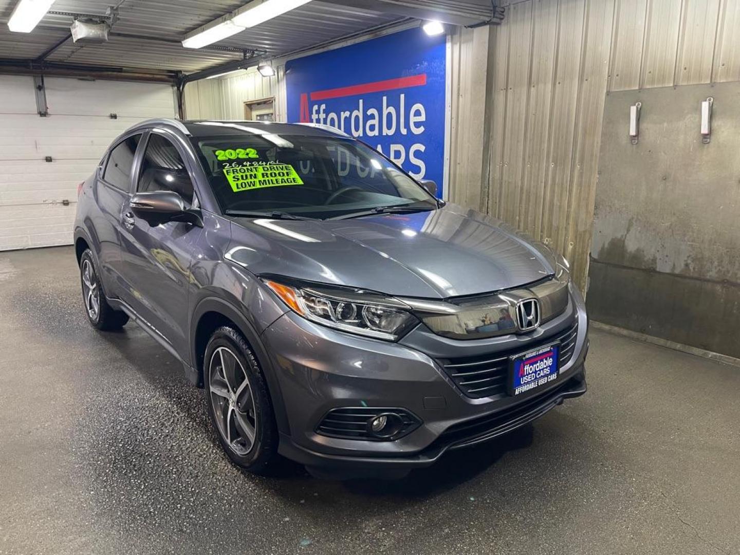 2022 GRAY HONDA HR-V EX (3CZRU5H59NM) with an 1.8L engine, Automatic transmission, located at 2525 S. Cushman, Fairbanks, AK, 99701, (907) 452-5707, 64.824036, -147.712311 - Photo#0