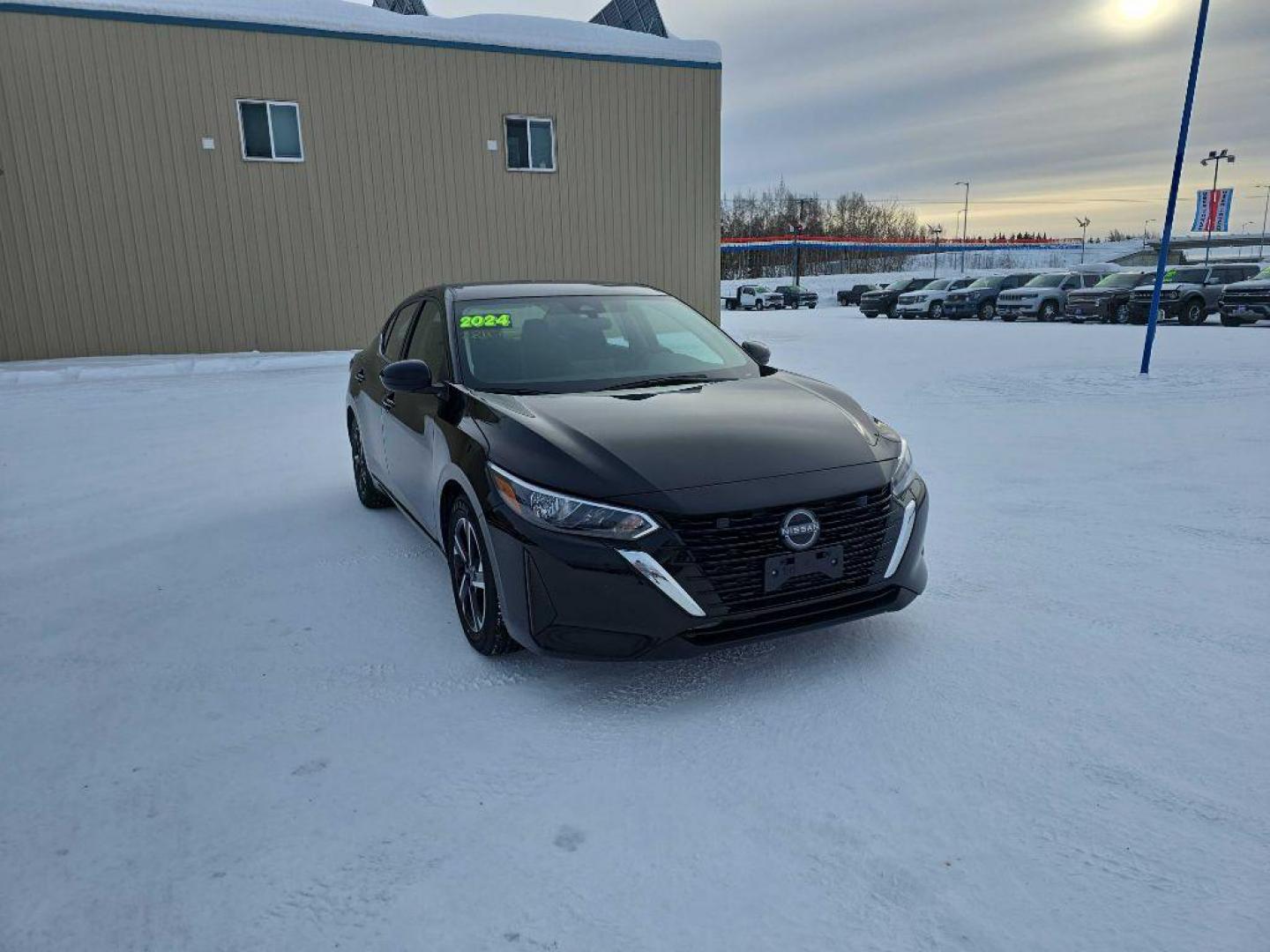 2024 BLACK NISSAN SENTRA SV (3N1AB8CVXRY) with an 2.0L engine, Continuously Variable transmission, located at 2525 S. Cushman, Fairbanks, AK, 99701, (907) 452-5707, 64.824036, -147.712311 - Photo#1
