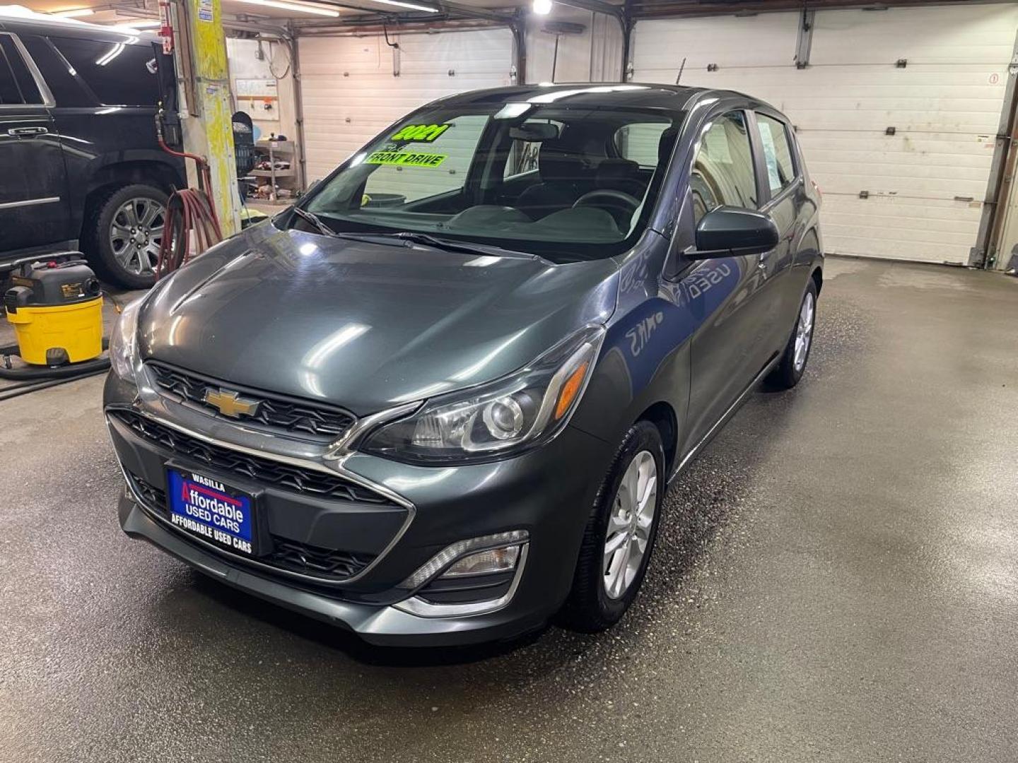 2021 BLACK CHEVROLET SPARK 1LT (KL8CD6SA7MC) with an 1.4L engine, Continuously Variable transmission, located at 2525 S. Cushman, Fairbanks, AK, 99701, (907) 452-5707, 64.824036, -147.712311 - Photo#1