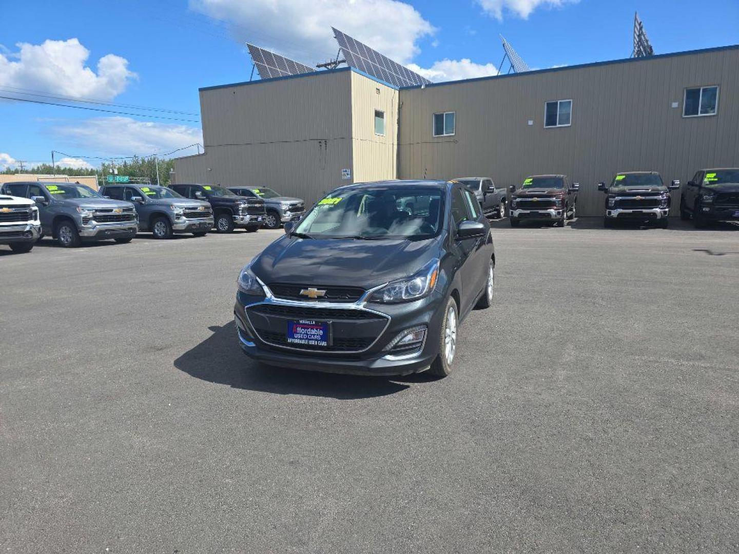 2021 BLACK CHEVROLET SPARK 1LT (KL8CD6SA7MC) with an 1.4L engine, Continuously Variable transmission, located at 2525 S. Cushman, Fairbanks, AK, 99701, (907) 452-5707, 64.824036, -147.712311 - Photo#0