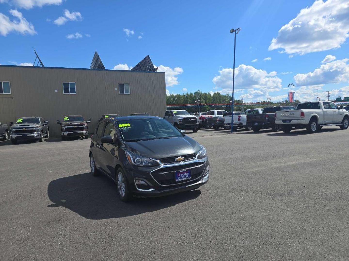 2021 BLACK CHEVROLET SPARK 1LT (KL8CD6SA7MC) with an 1.4L engine, Continuously Variable transmission, located at 2525 S. Cushman, Fairbanks, AK, 99701, (907) 452-5707, 64.824036, -147.712311 - Photo#1