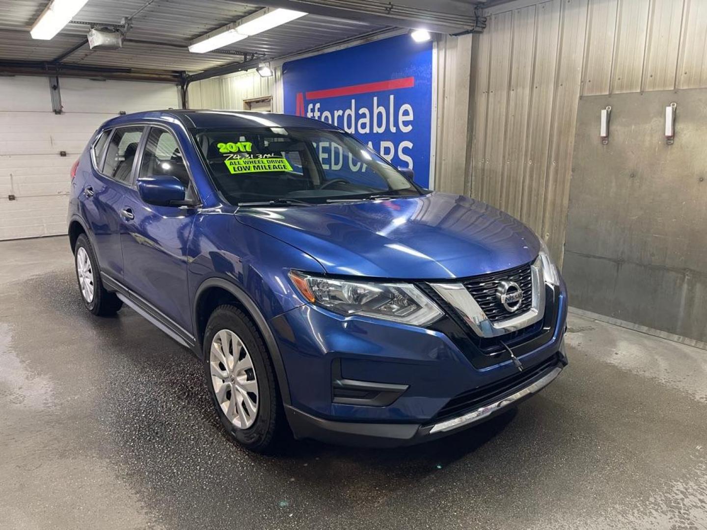 2017 BLUE NISSAN ROGUE S (KNMAT2MV5HP) with an 2.5L engine, Continuously Variable transmission, located at 2525 S. Cushman, Fairbanks, AK, 99701, (907) 452-5707, 64.824036, -147.712311 - Photo#0