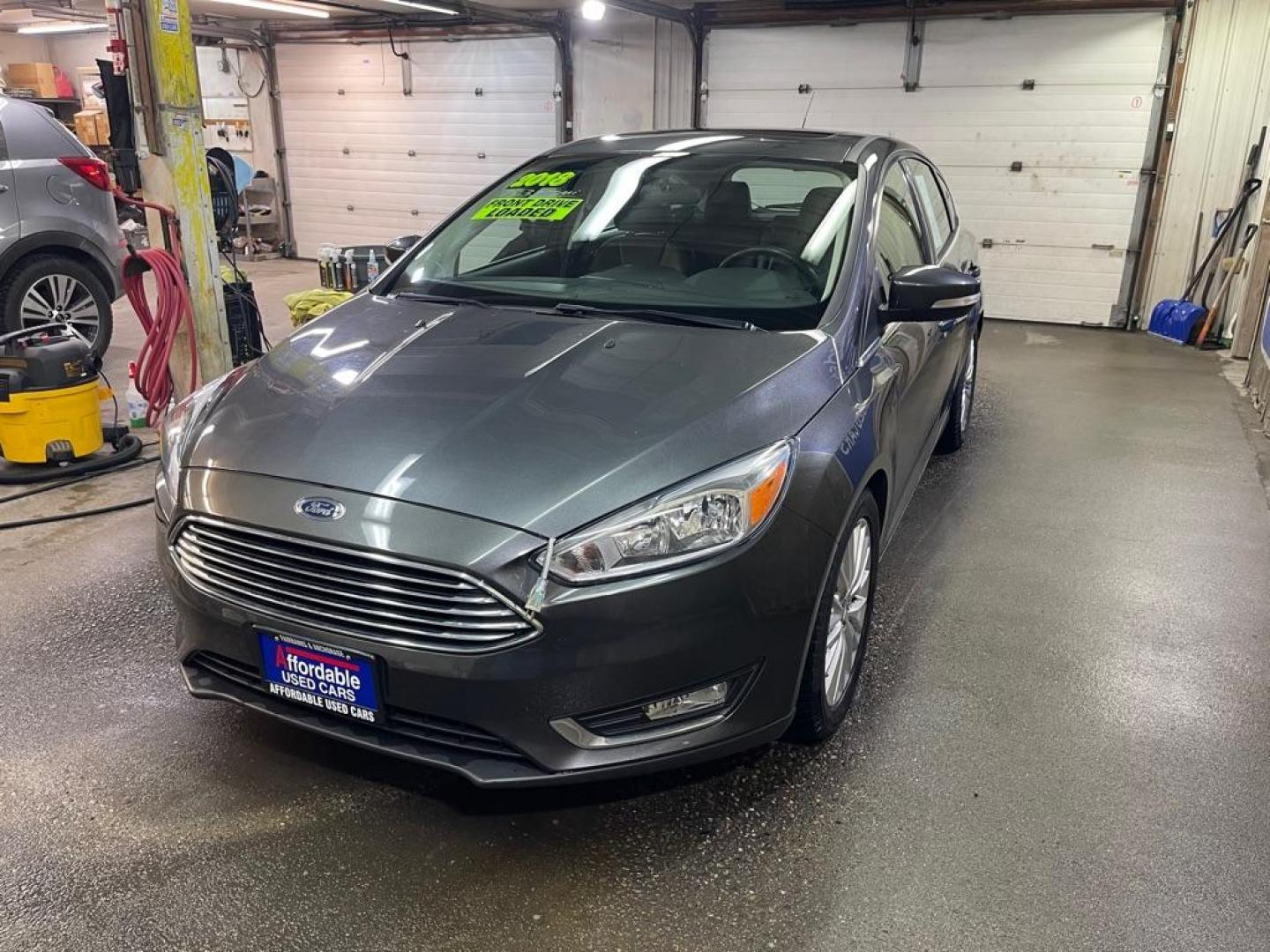 2018 GRAY FORD FOCUS TITANIUM (1FADP3N25JL) with an 2.0L engine, Automatic transmission, located at 2525 S. Cushman, Fairbanks, AK, 99701, (907) 452-5707, 64.824036, -147.712311 - Photo#1