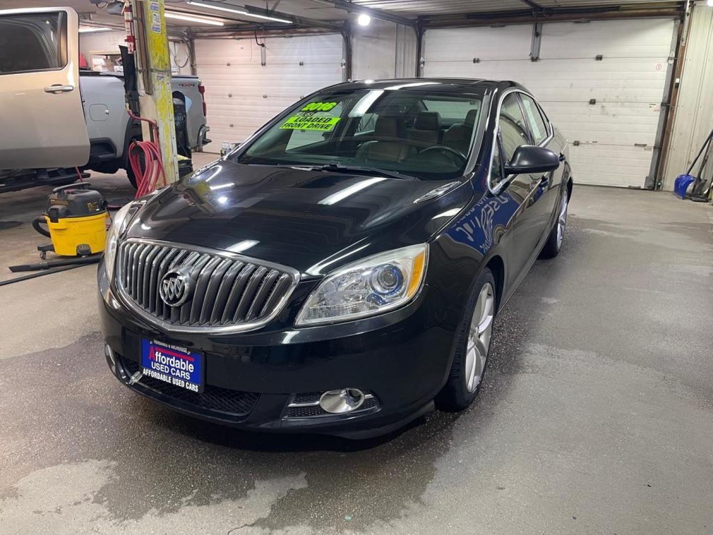 2016 BLACK BUICK VERANO CONVENIENCE (1G4PR5SK6G4) with an 2.4L engine, Automatic transmission, located at 2525 S. Cushman, Fairbanks, AK, 99701, (907) 452-5707, 64.824036, -147.712311 - Photo#1