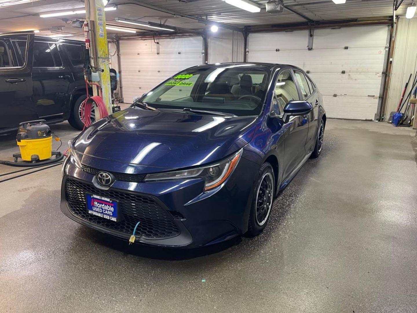 2020 BLUE TOYOTA COROLLA LE (JTDEPRAE2LJ) with an 1.8L engine, Continuously Variable transmission, located at 2525 S. Cushman, Fairbanks, AK, 99701, (907) 452-5707, 64.824036, -147.712311 - Photo#1