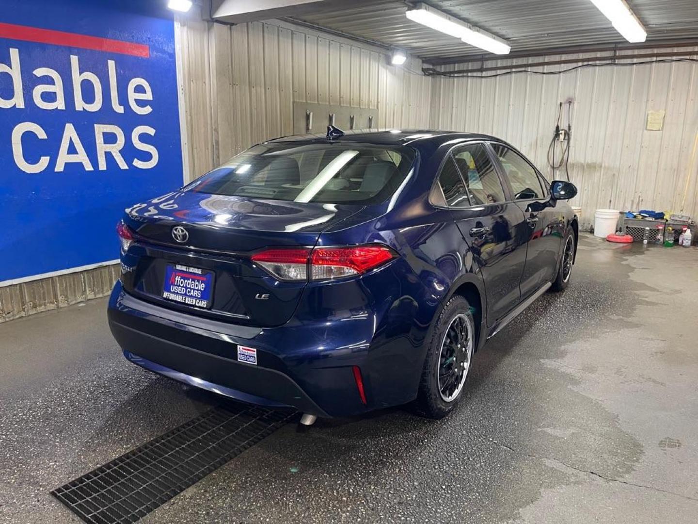 2020 BLUE TOYOTA COROLLA LE (JTDEPRAE2LJ) with an 1.8L engine, Continuously Variable transmission, located at 2525 S. Cushman, Fairbanks, AK, 99701, (907) 452-5707, 64.824036, -147.712311 - Photo#2