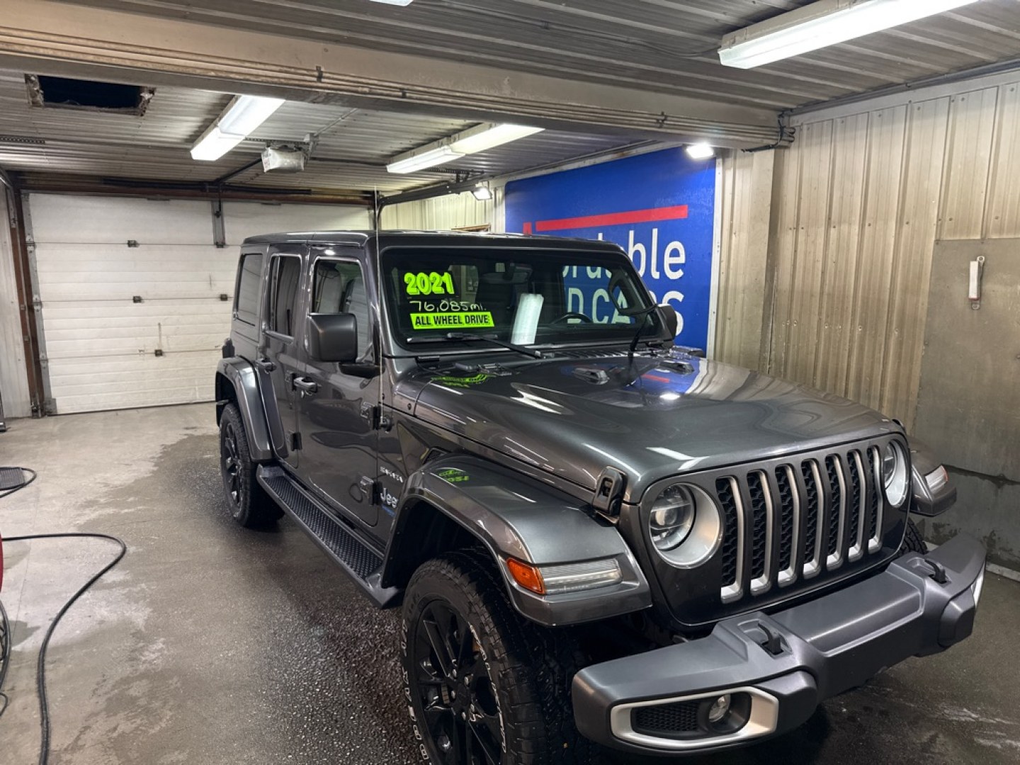 2021 GRAY JEEP WRANGLER UNLIMI SAHARA 4XE (1C4JJXP60MW) with an 2.0L engine, Automatic transmission, located at 2525 S. Cushman, Fairbanks, AK, 99701, (907) 452-5707, 64.824036, -147.712311- Photo#0
