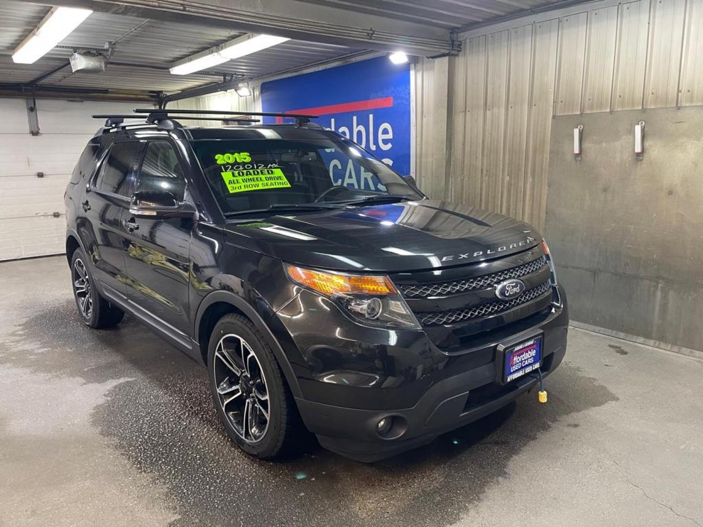 2015 BLACK FORD EXPLORER SPORT (1FM5K8GTXFG) with an 3.5L engine, Automatic transmission, located at 2525 S. Cushman, Fairbanks, AK, 99701, (907) 452-5707, 64.824036, -147.712311 - Photo#0