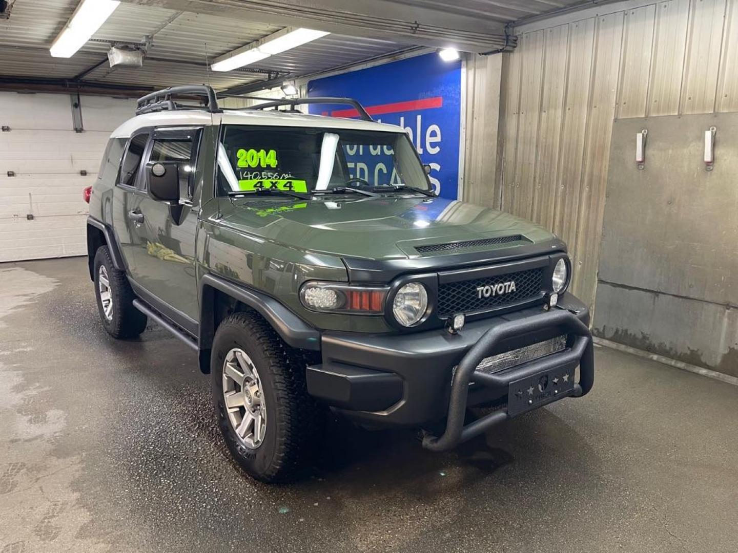 2014 GREEN TOYOTA FJ CRUISER (JTEBU4BF2EK) with an 4.0L engine, Automatic transmission, located at 2525 S. Cushman, Fairbanks, AK, 99701, (907) 452-5707, 64.824036, -147.712311 - Photo#0
