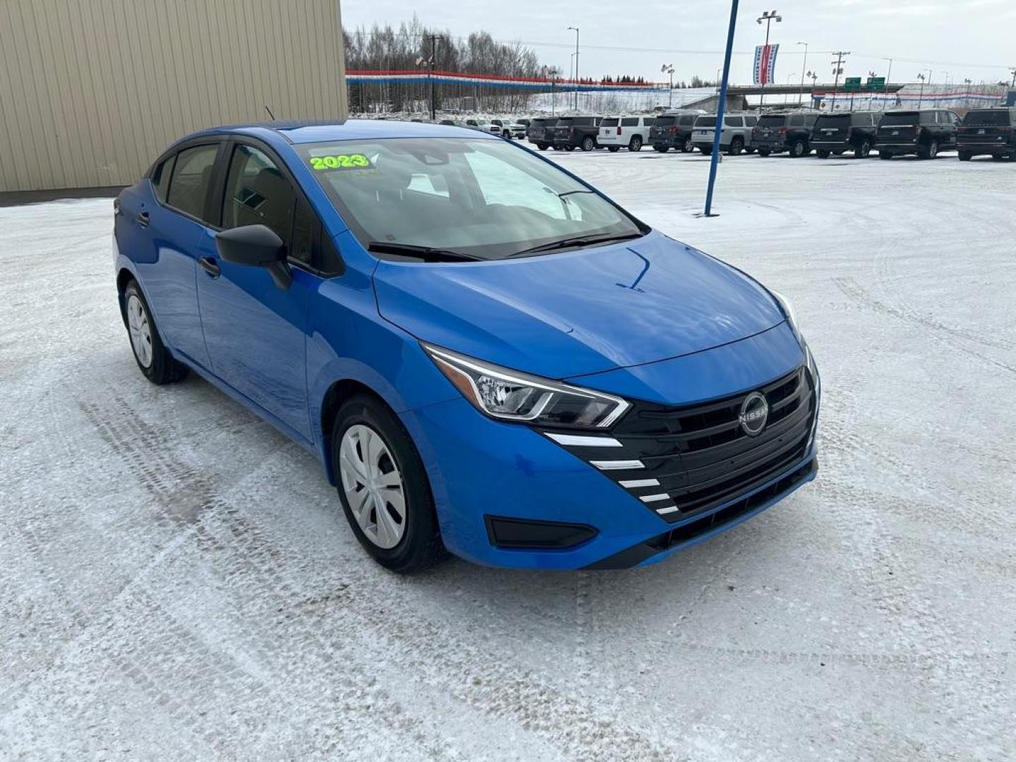 2023 BLUE NISSAN VERSA S (3N1CN8DVXPL) with an 1.6L engine, Continuously Variable transmission, located at 2525 S. Cushman, Fairbanks, AK, 99701, (907) 452-5707, 64.824036, -147.712311 - Photo#1