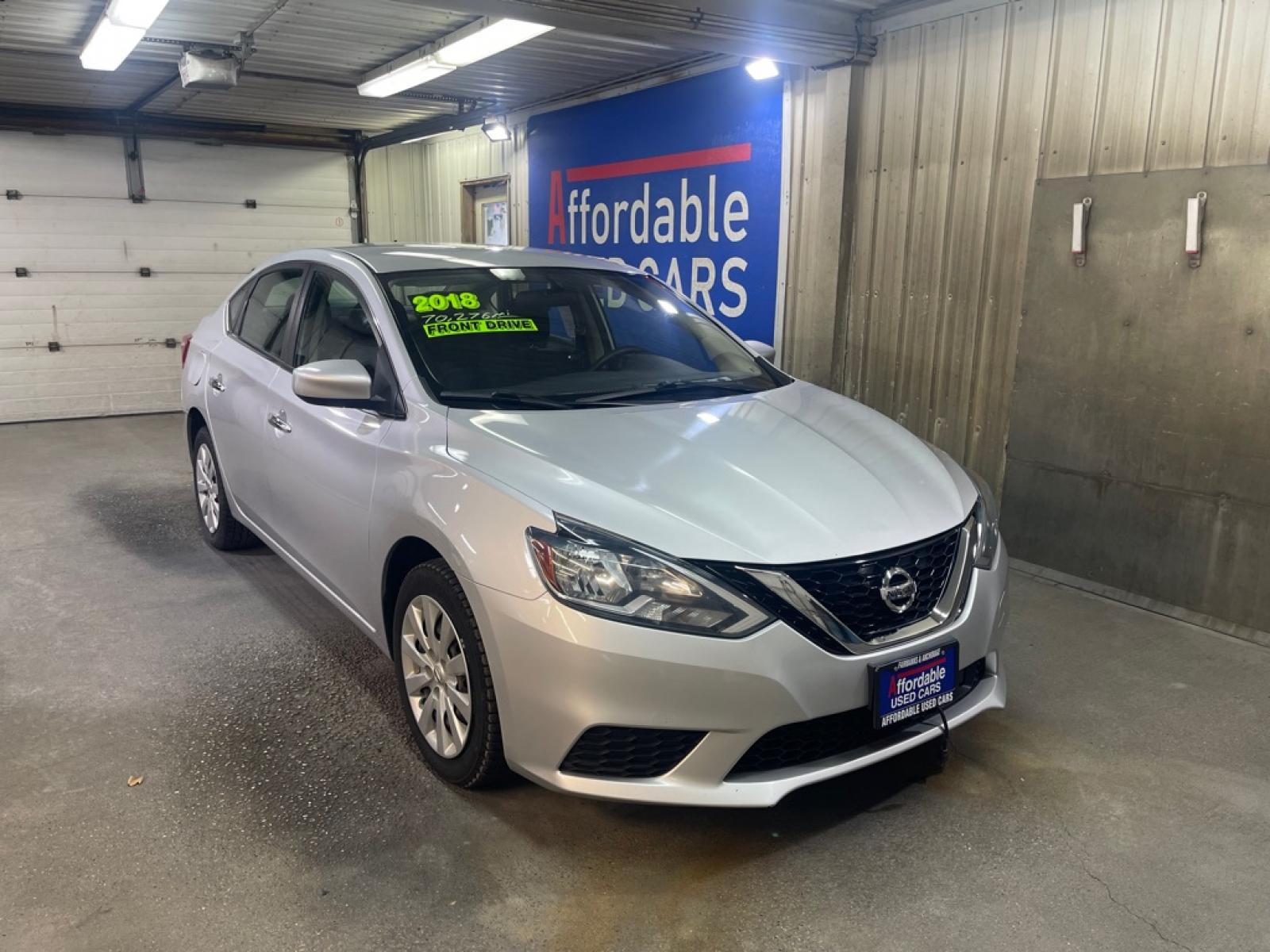 2018 SILVER NISSAN SENTRA S (3N1AB7AP5JY) with an 1.8L engine, Continuously Variable transmission, located at 2525 S. Cushman, Fairbanks, AK, 99701, (907) 452-5707, 64.824036, -147.712311 - Photo#0