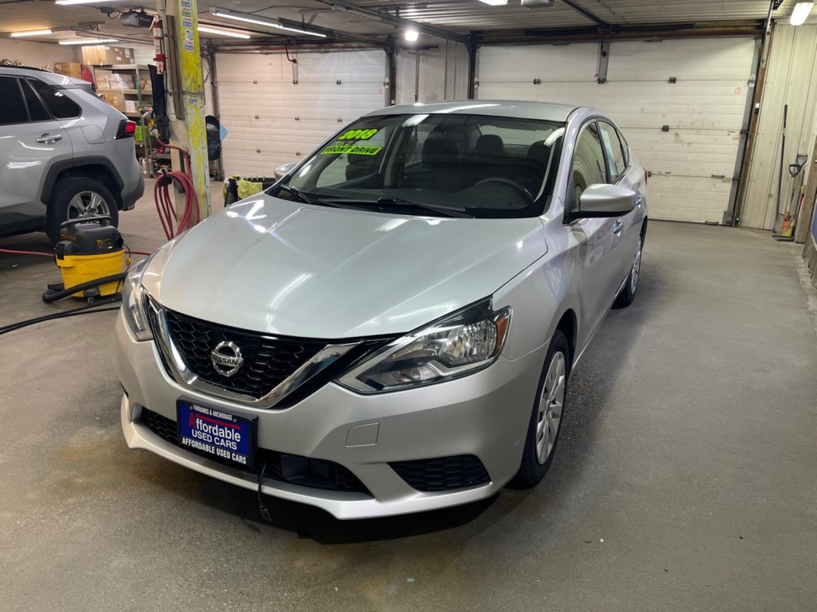 2018 SILVER NISSAN SENTRA S (3N1AB7AP5JY) with an 1.8L engine, Continuously Variable transmission, located at 2525 S. Cushman, Fairbanks, AK, 99701, (907) 452-5707, 64.824036, -147.712311 - Photo#1