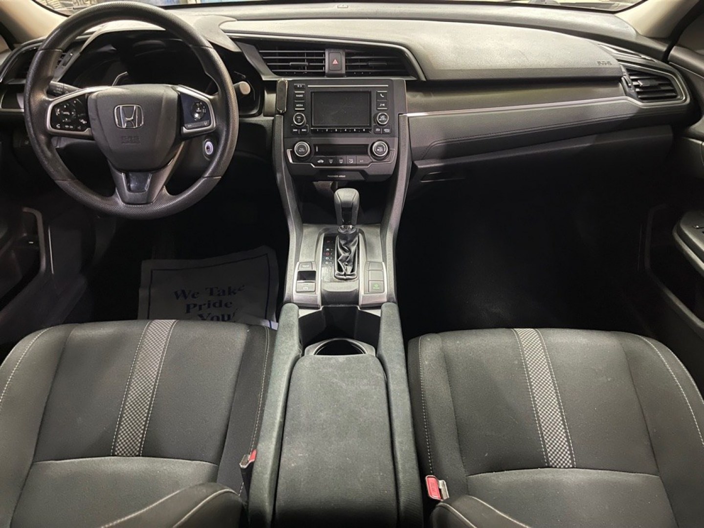 2019 BLACK HONDA CIVIC LX (19XFC2F69KE) with an 2.0L engine, Continuously Variable transmission, located at 2525 S. Cushman, Fairbanks, AK, 99701, (907) 452-5707, 64.824036, -147.712311- Photo#5