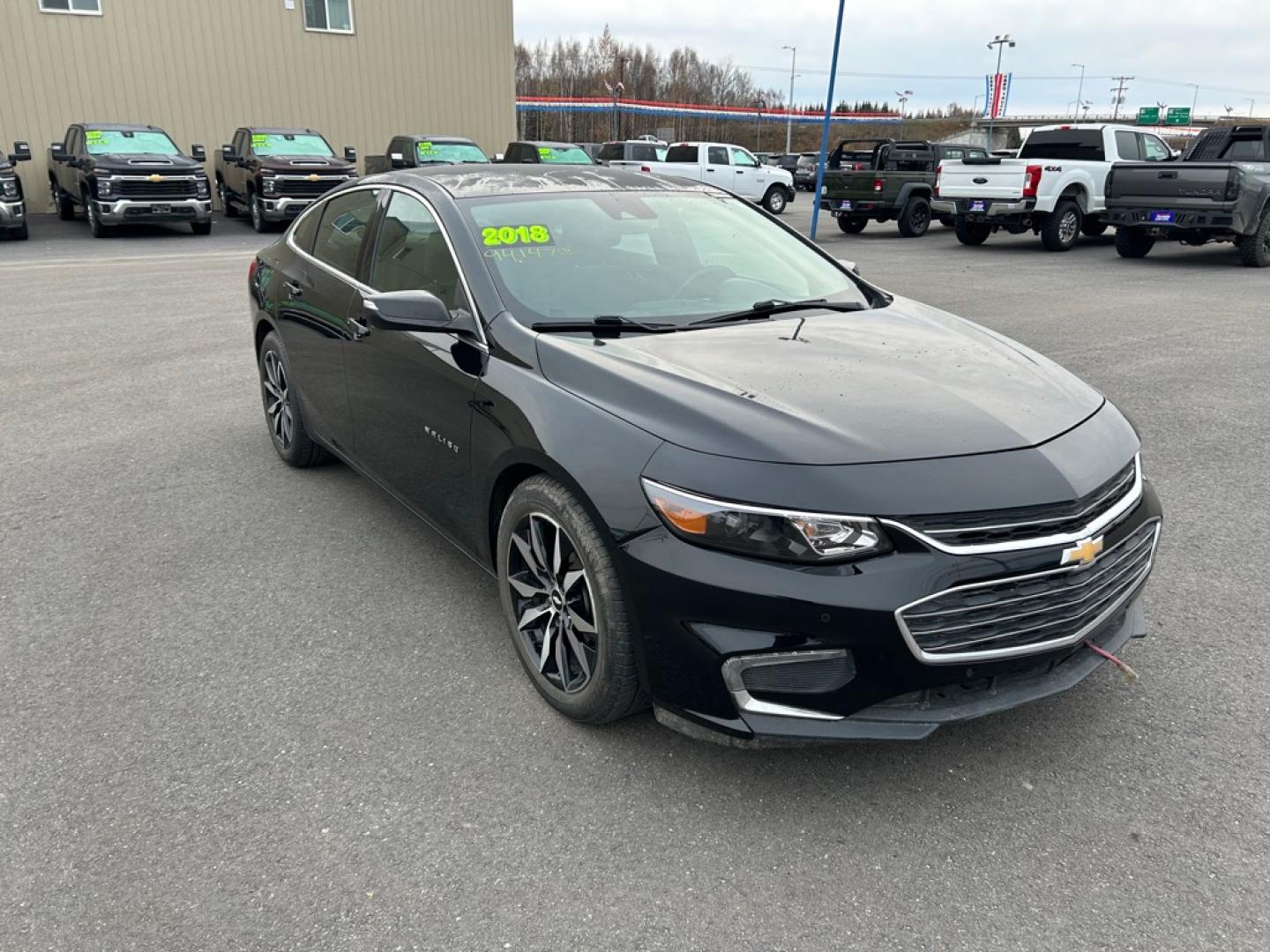 2018 BLACK CHEVROLET MALIBU LT (1G1ZD5ST2JF) with an 1.5L engine, Automatic transmission, located at 2525 S. Cushman, Fairbanks, AK, 99701, (907) 452-5707, 64.824036, -147.712311- Photo#1