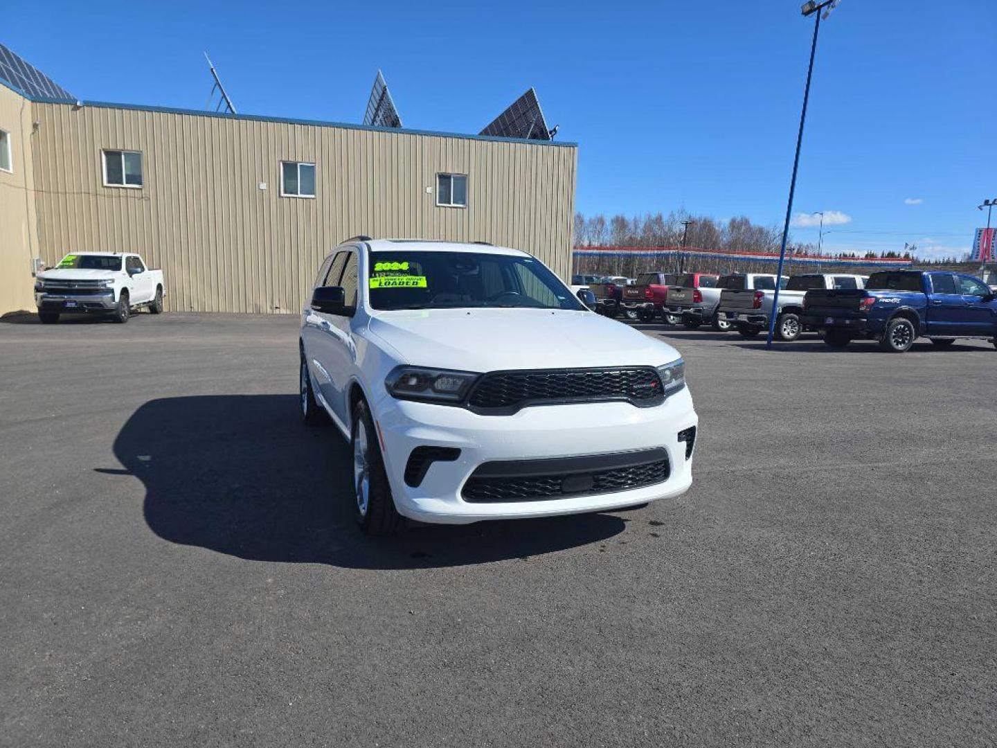 2024 WHITE DODGE DURANGO GT (1C4RDJDG6RC) with an 3.6L engine, Automatic transmission, located at 2525 S. Cushman, Fairbanks, AK, 99701, (907) 452-5707, 64.824036, -147.712311 - Photo#1