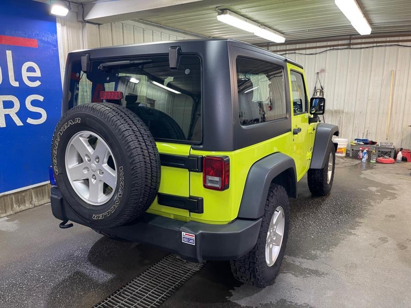 2016 GREEN JEEP WRANGLER SPORT (1C4AJWAG0GL) with an 3.6L engine, Automatic transmission, located at 2525 S. Cushman, Fairbanks, AK, 99701, (907) 452-5707, 64.824036, -147.712311 - Photo#2