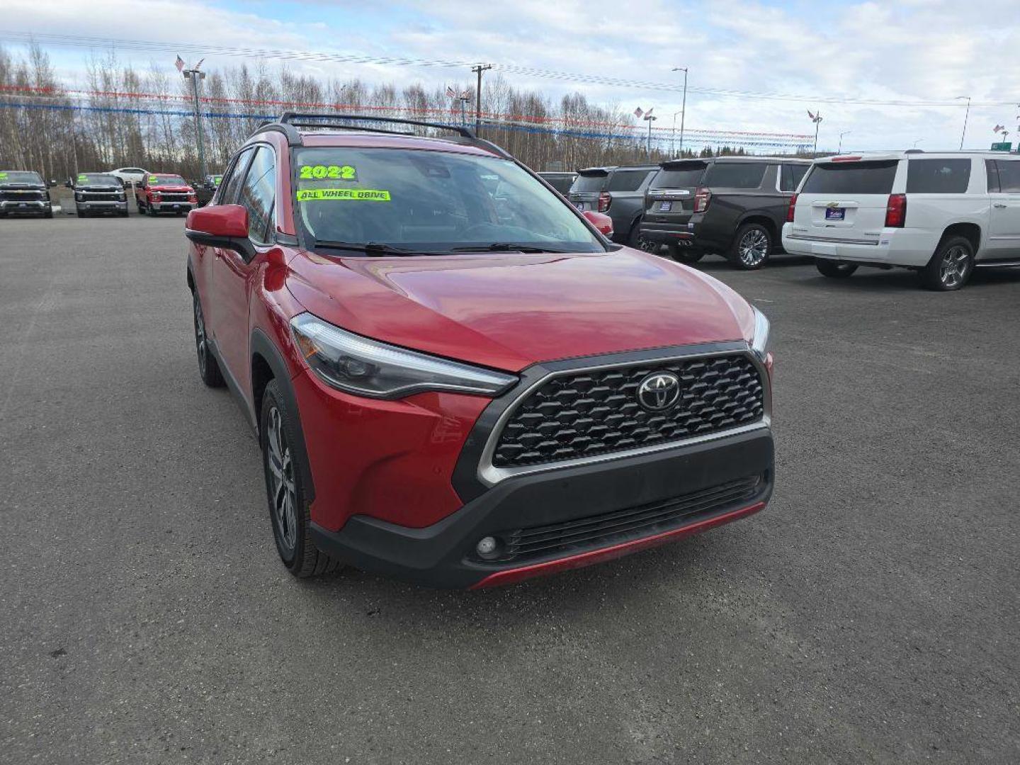 2022 RED TOYOTA COROLLA CROSS XLE (7MUDAABGXNV) with an 2.0L engine, Automatic transmission, located at 2525 S. Cushman, Fairbanks, AK, 99701, (907) 452-5707, 64.824036, -147.712311 - Photo#1