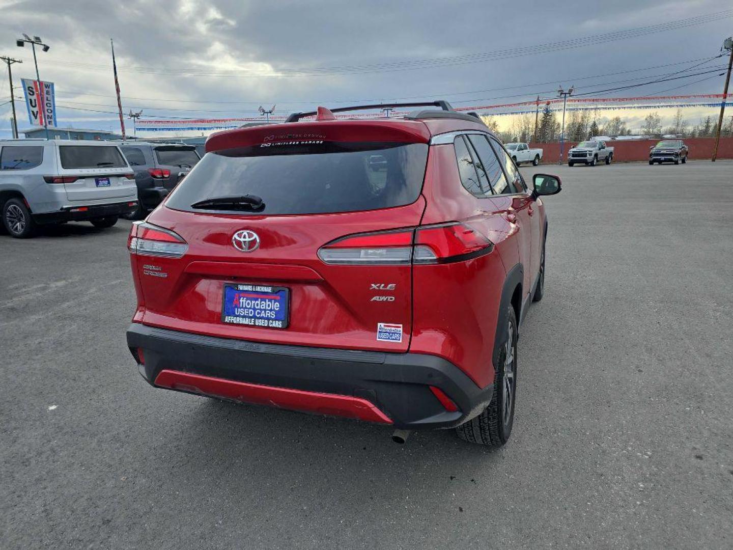 2022 RED TOYOTA COROLLA CROSS XLE (7MUDAABGXNV) with an 2.0L engine, Automatic transmission, located at 2525 S. Cushman, Fairbanks, AK, 99701, (907) 452-5707, 64.824036, -147.712311 - Photo#2