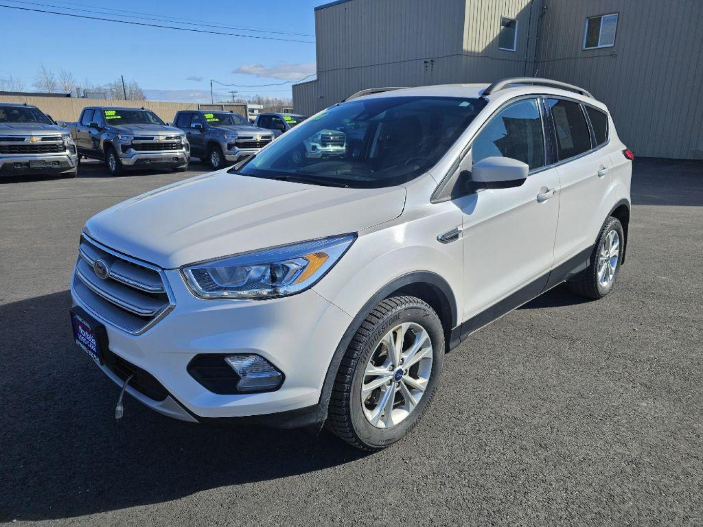 2019 WHITE FORD ESCAPE SEL (1FMCU9HD1KU) with an 1.5L engine, Automatic transmission, located at 2525 S. Cushman, Fairbanks, AK, 99701, (907) 452-5707, 64.824036, -147.712311 - Photo#1
