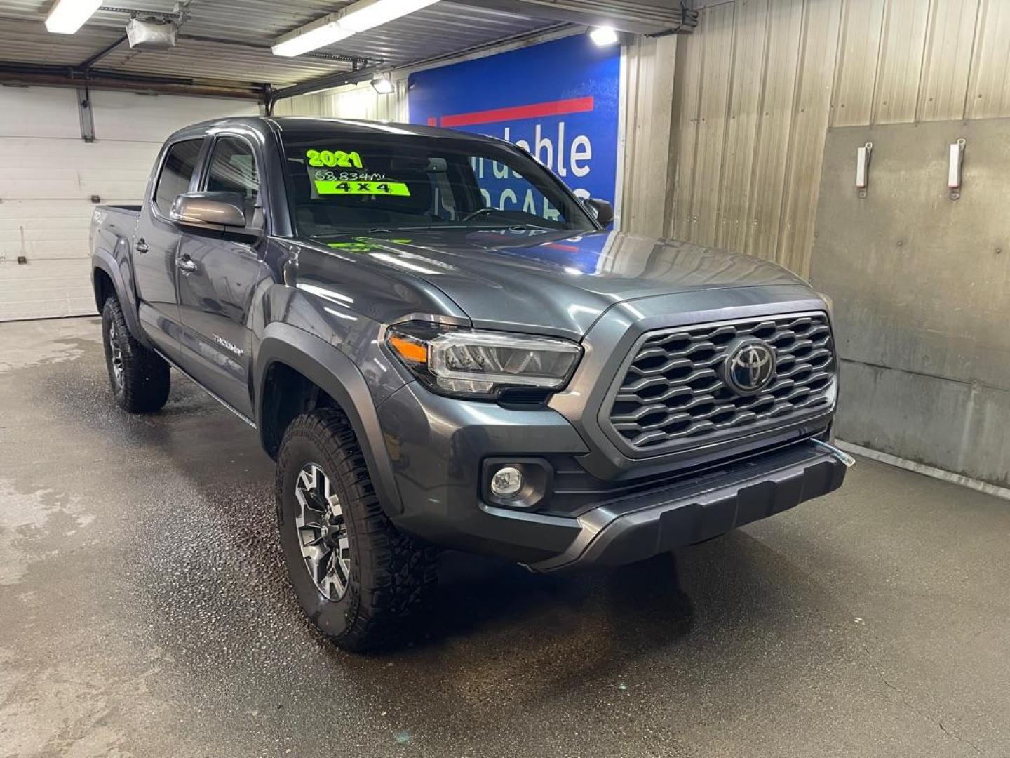 2021 GRAY TOYOTA TACOMA DOUBLE CAB (3TMCZ5AN3MM) with an 3.5L engine, Automatic transmission, located at 2525 S. Cushman, Fairbanks, AK, 99701, (907) 452-5707, 64.824036, -147.712311 - Photo#0