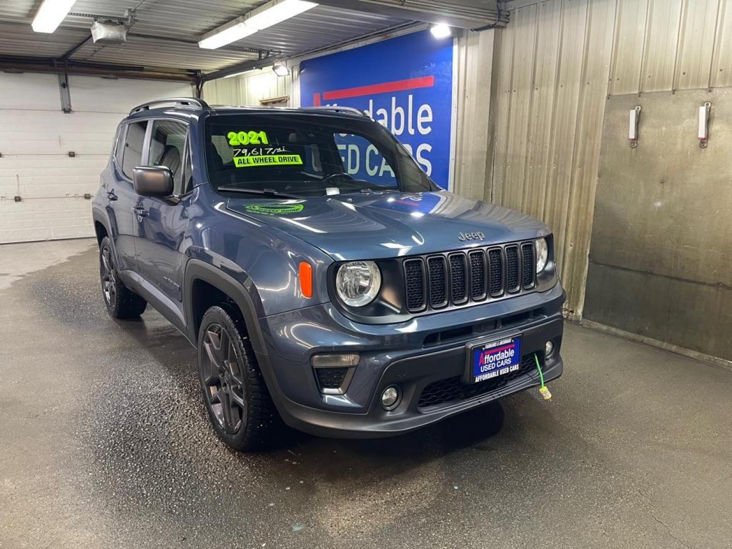 2021 BLUE JEEP RENEGADE LATITUDE (ZACNJDBB3MP) with an 2.4L engine, Automatic transmission, located at 2525 S. Cushman, Fairbanks, AK, 99701, (907) 452-5707, 64.824036, -147.712311 - Photo#0