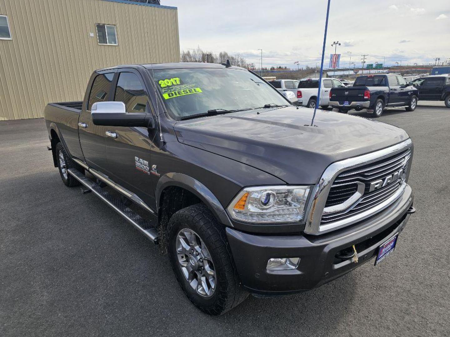 2017 BLACK RAM 3500 Limited (3C63R3KL4HG) with an 6.7L engine, Automatic transmission, located at 2525 S. Cushman, Fairbanks, AK, 99701, (907) 452-5707, 64.824036, -147.712311 - Photo#0