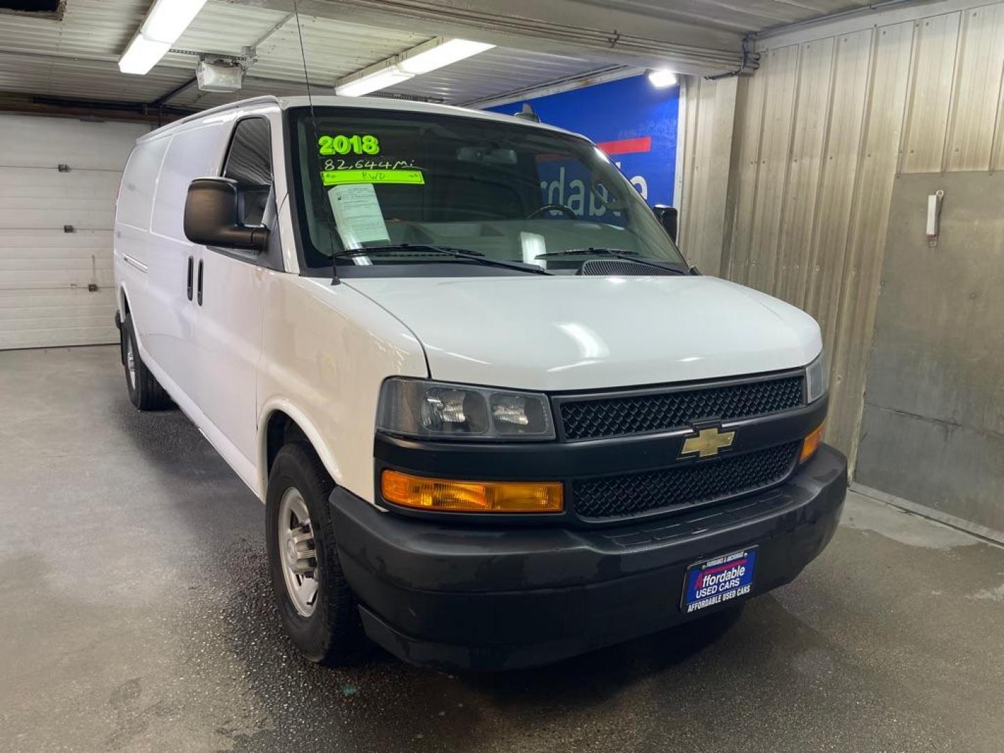 2018 WHITE CHEVROLET EXPRESS G3500 (1GCZGHFG8J1) with an 6.0L engine, Automatic transmission, located at 2525 S. Cushman, Fairbanks, AK, 99701, (907) 452-5707, 64.824036, -147.712311 - Photo#0
