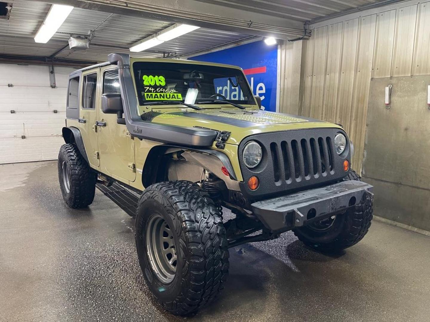 2013 GREEN JEEP WRANGLER UNLIMI RUBICON (1C4BJWFG3DL) with an 3.6L engine, Automatic transmission, located at 2525 S. Cushman, Fairbanks, AK, 99701, (907) 452-5707, 64.824036, -147.712311 - Photo#0