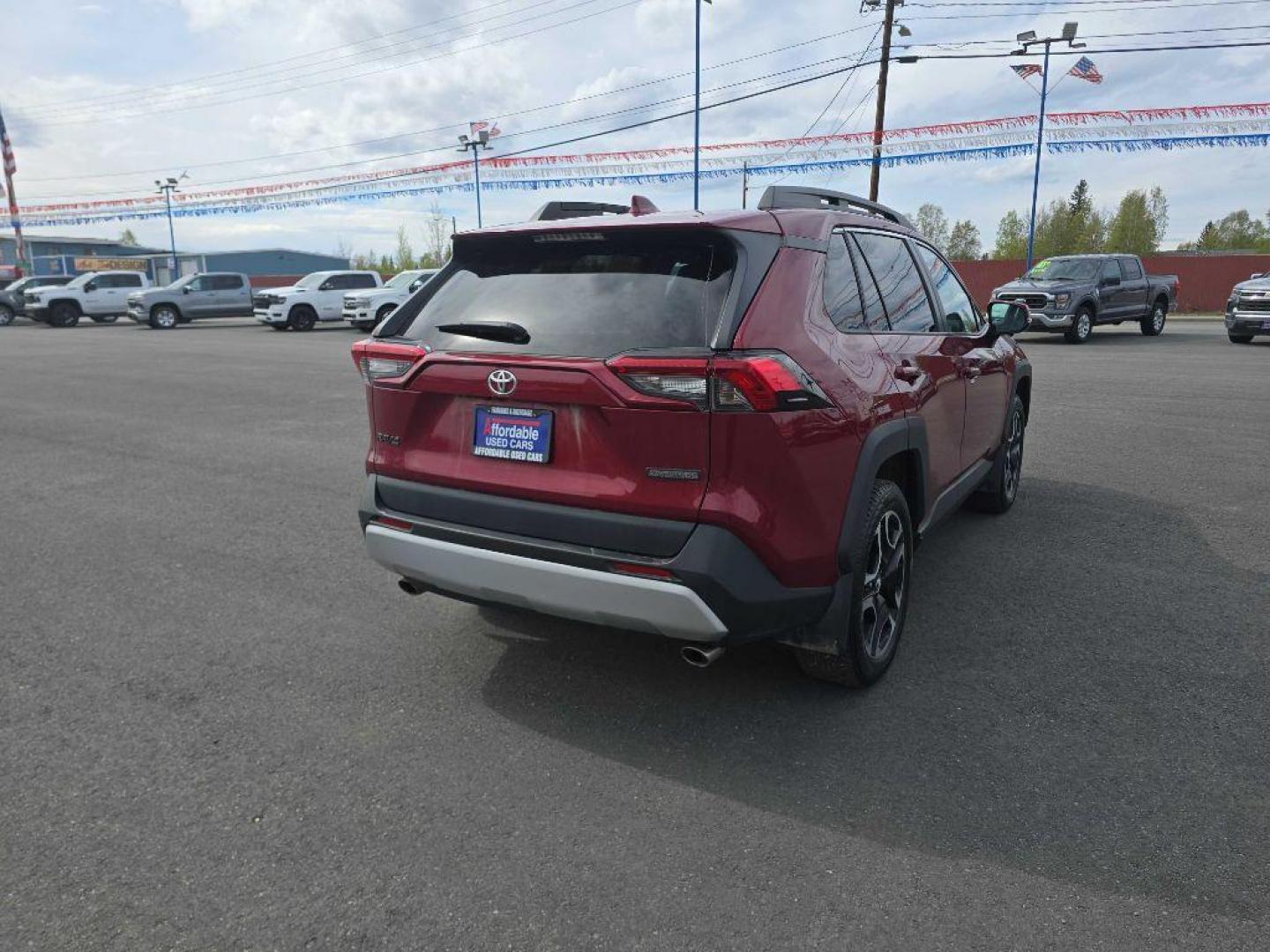 2019 MAROON TOYOTA RAV4 ADVENTURE (2T3J1RFV2KC) with an 2.5L engine, Automatic transmission, located at 2525 S. Cushman, Fairbanks, AK, 99701, (907) 452-5707, 64.824036, -147.712311 - Photo#2
