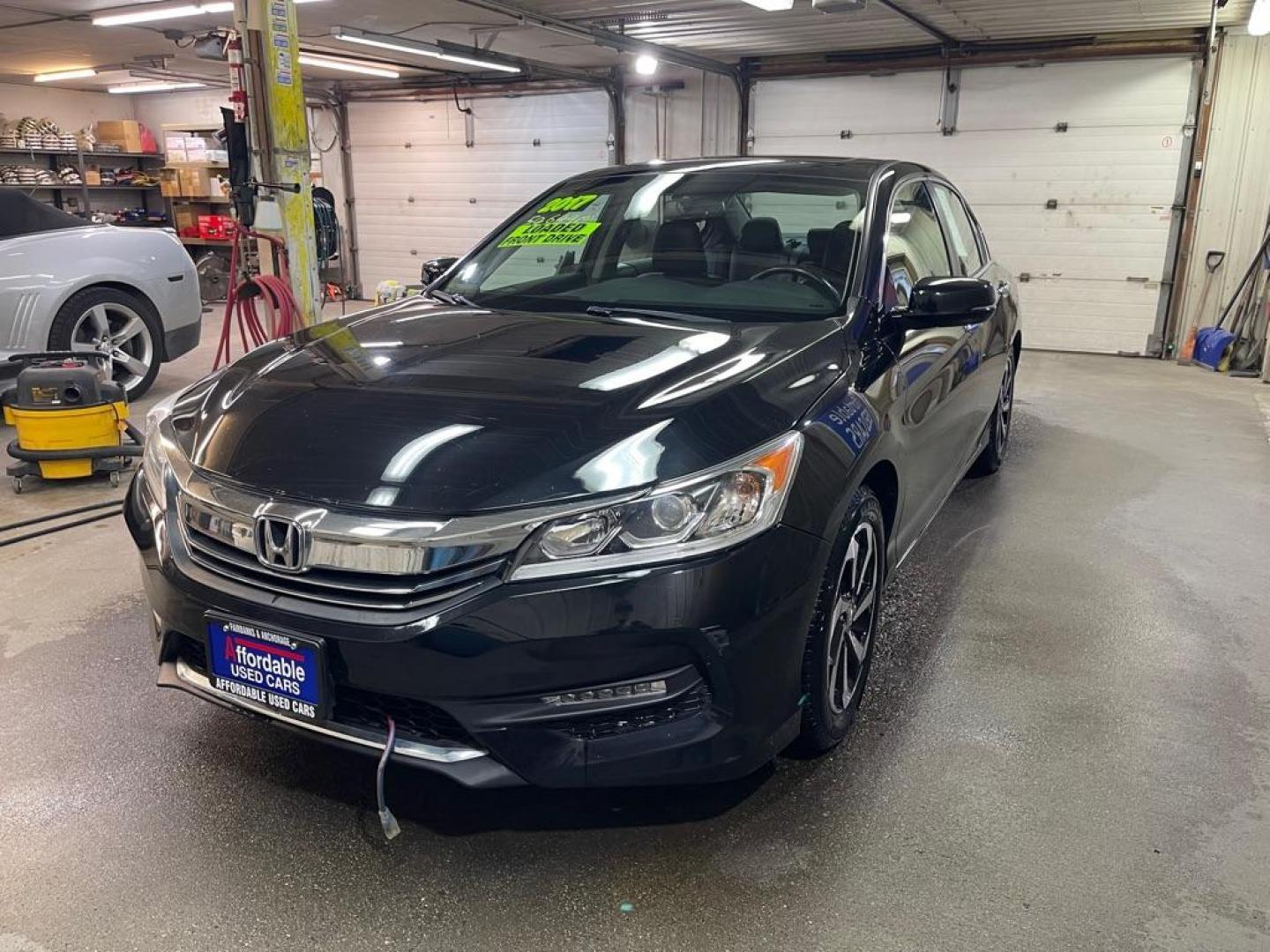 2017 BLACK HONDA ACCORD EXL (1HGCR2F80HA) with an 2.4L engine, Continuously Variable transmission, located at 2525 S. Cushman, Fairbanks, AK, 99701, (907) 452-5707, 64.824036, -147.712311 - Photo#1