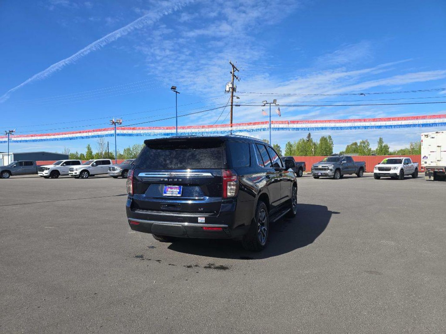 2021 BLACK CHEVROLET TAHOE 1500 LT (1GNSKNKDXMR) with an 5.3L engine, Automatic transmission, located at 2525 S. Cushman, Fairbanks, AK, 99701, (907) 452-5707, 64.824036, -147.712311- Photo#2
