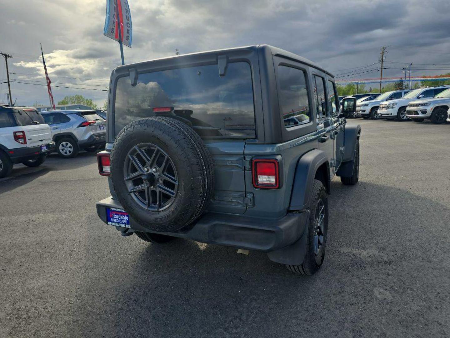 2024 GRAY JEEP WRANGLER SPORT (1C4PJXDG4RW) with an 3.6L engine, Automatic transmission, located at 2525 S. Cushman, Fairbanks, AK, 99701, (907) 452-5707, 64.824036, -147.712311 - Photo#0