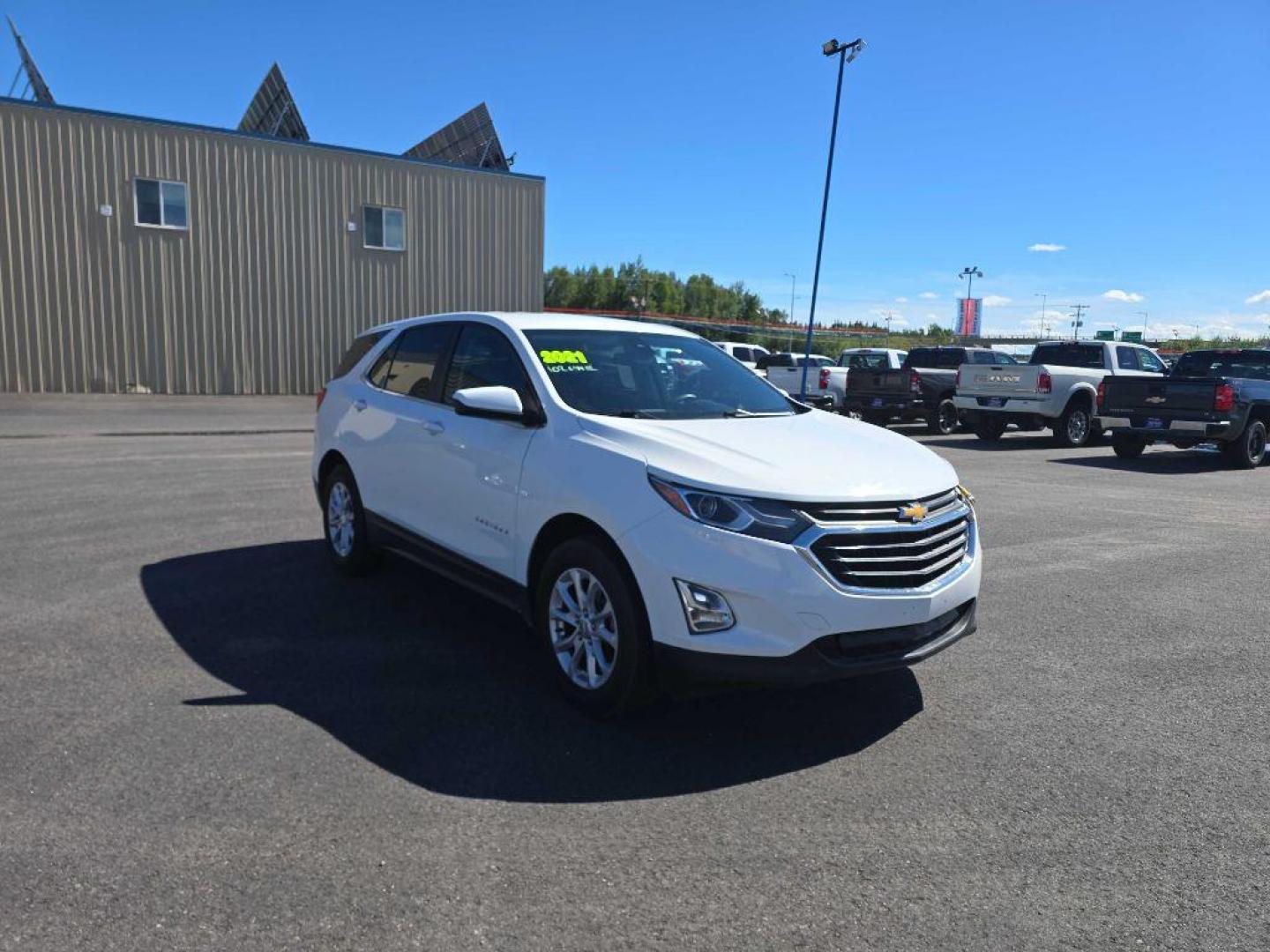 2021 WHITE CHEVROLET EQUINOX LT (3GNAXUEV6MS) with an 1.5L engine, Automatic transmission, located at 2525 S. Cushman, Fairbanks, AK, 99701, (907) 452-5707, 64.824036, -147.712311- Photo#1