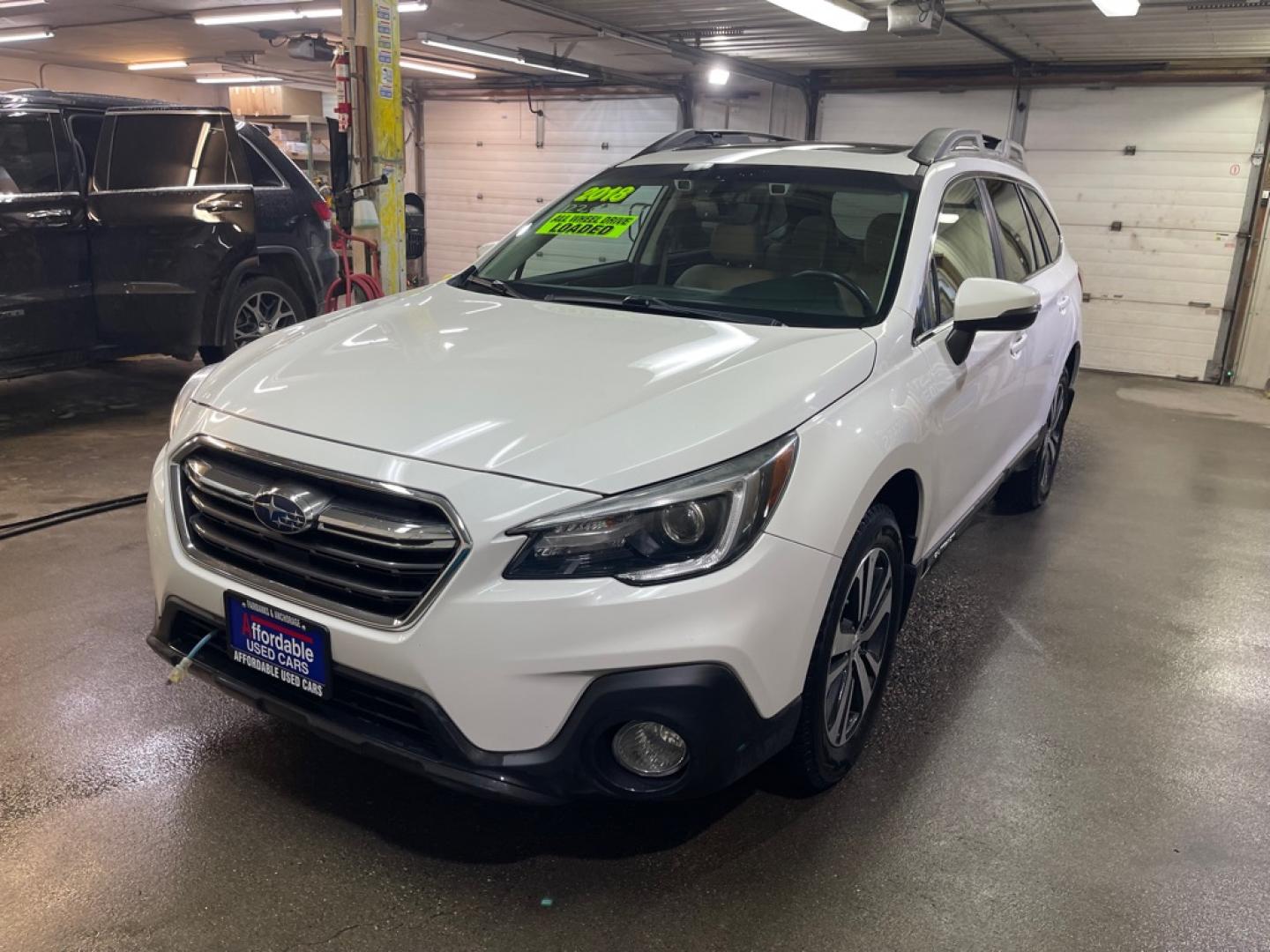 2018 WHITE SUBARU OUTBACK 3.6R LIMITED (4S4BSENCXJ3) with an 3.6L engine, Continuously Variable transmission, located at 2525 S. Cushman, Fairbanks, AK, 99701, (907) 452-5707, 64.824036, -147.712311- Photo#1
