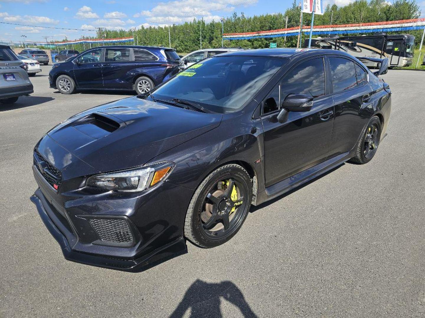 2019 BLACK SUBARU WRX STI (JF1VA2R67K9) with an 2.5L engine, 6-Speed Manual transmission, located at 2525 S. Cushman, Fairbanks, AK, 99701, (907) 452-5707, 64.824036, -147.712311 - Photo#1