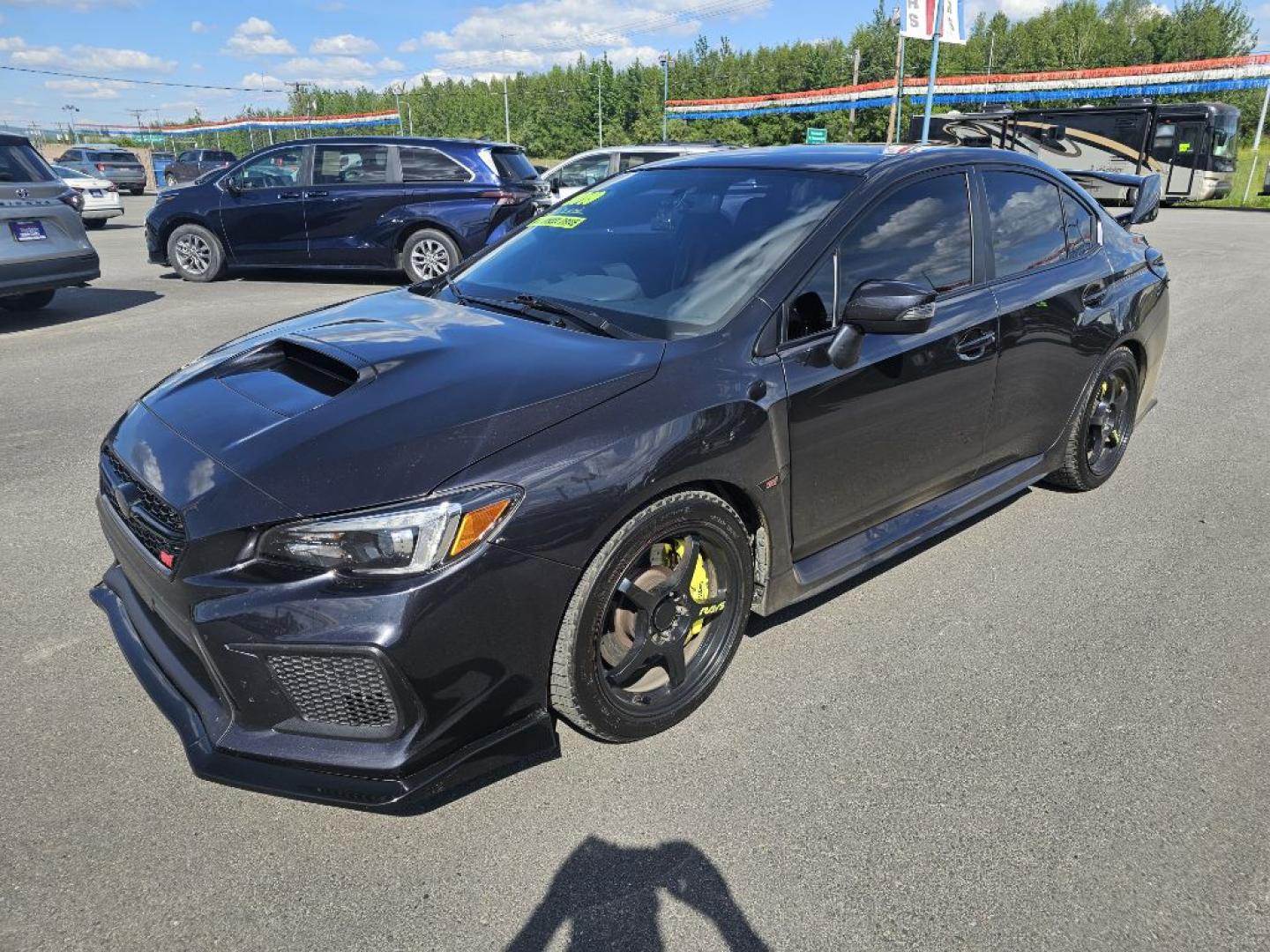 2019 BLACK SUBARU WRX STI STI (JF1VA2R67K9) with an 2.5L engine, 6-Speed Manual transmission, located at 2525 S. Cushman, Fairbanks, AK, 99701, (907) 452-5707, 64.824036, -147.712311- Photo#1