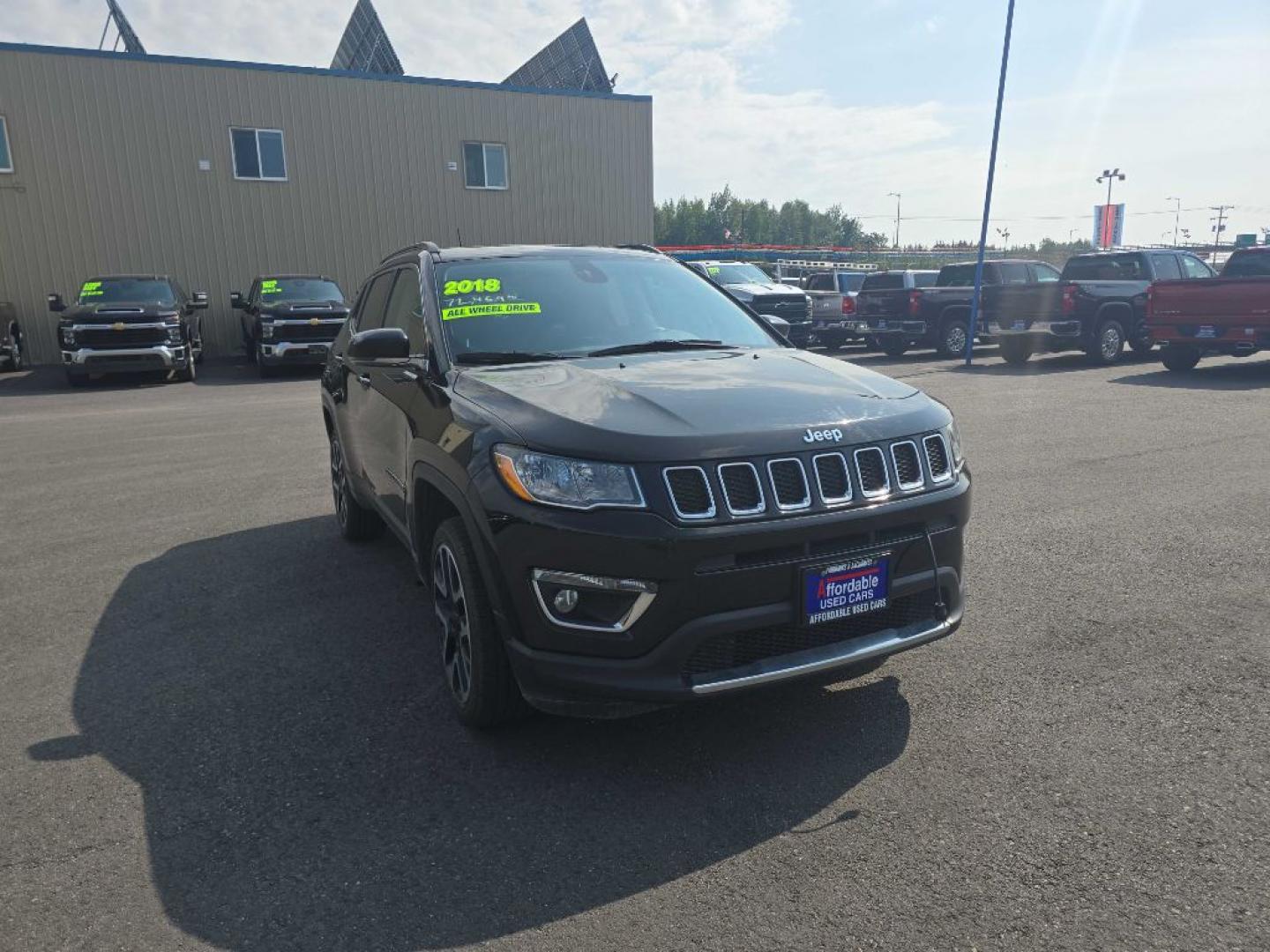 2018 BLACK JEEP COMPASS LIMITED LIMITED (3C4NJDCB4JT) with an 2.4L engine, Automatic transmission, located at 2525 S. Cushman, Fairbanks, AK, 99701, (907) 452-5707, 64.824036, -147.712311- Photo#0