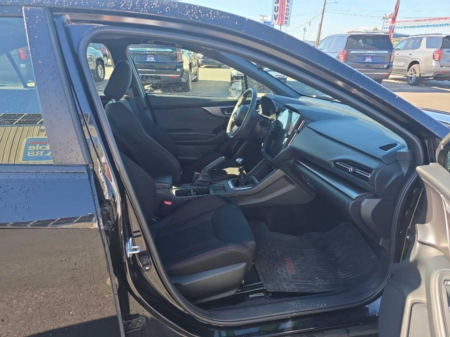 2023 BLACK SUBARU WRX PREMIUM (JF1VBAF62P9) with an 2.5L engine, Manual transmission, located at 2525 S. Cushman, Fairbanks, AK, 99701, (907) 452-5707, 64.824036, -147.712311- Photo#3