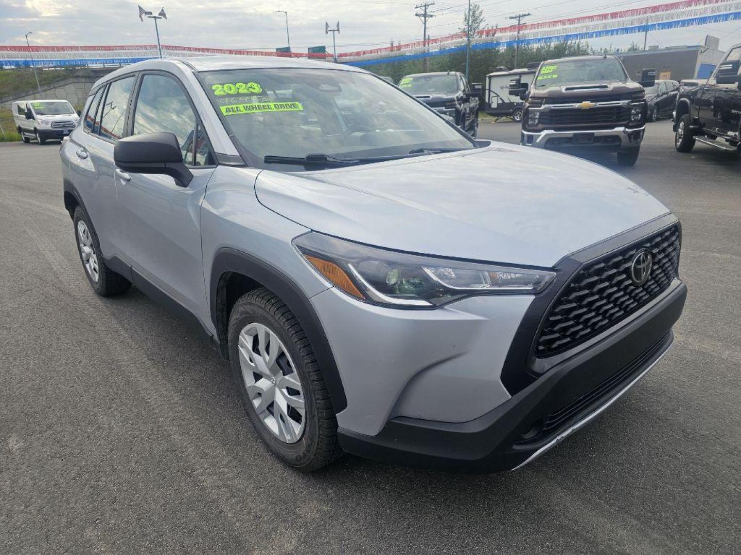 2023 SILVER TOYOTA COROLLA CROSS L (7MUAAABG8PV) with an 2.0L engine, Continuously Variable transmission, located at 2525 S. Cushman, Fairbanks, AK, 99701, (907) 452-5707, 64.824036, -147.712311- Photo#0