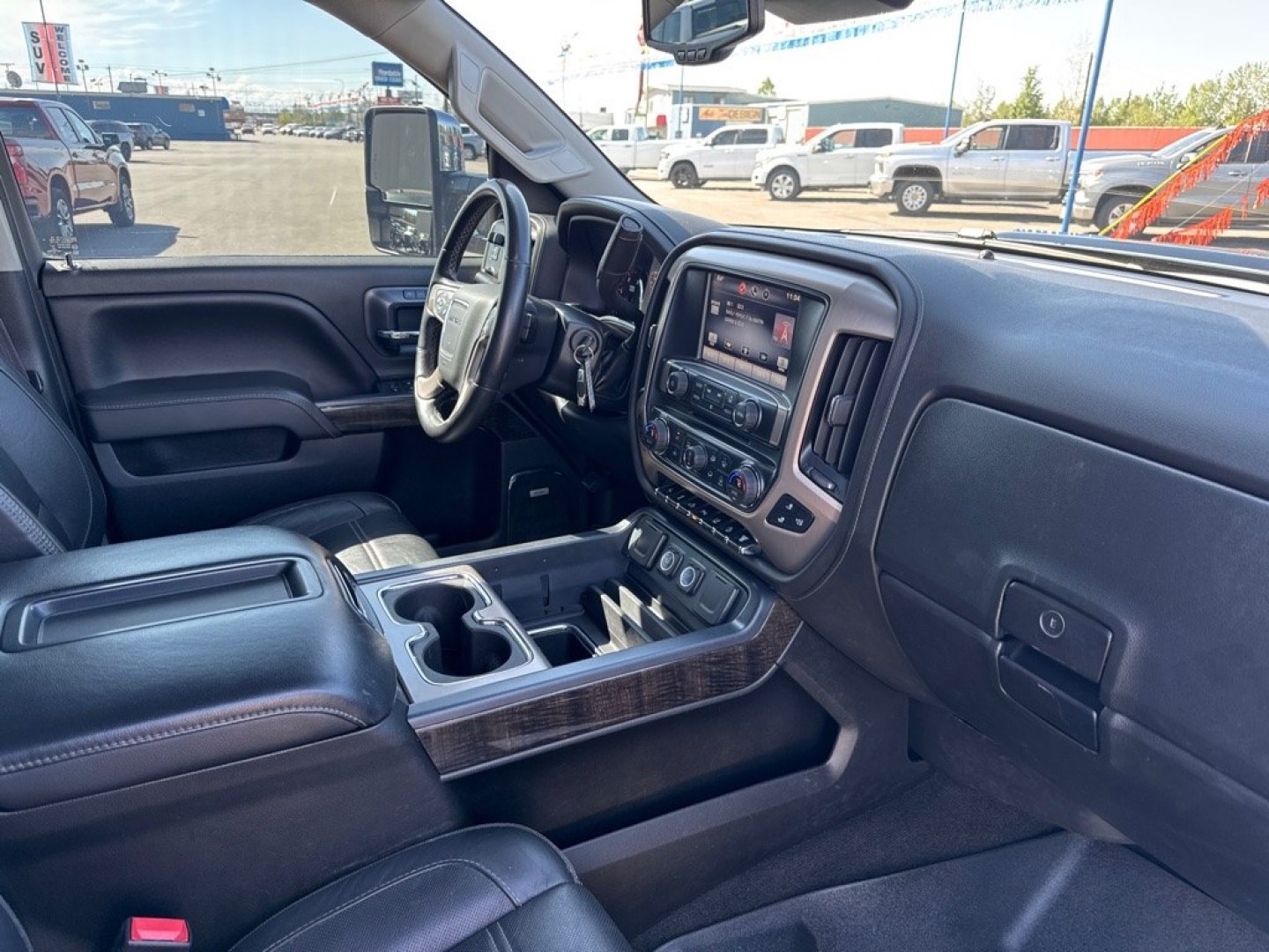 2015 BLACK GMC SIERRA DENALI 2500 DENALI (1GT120E89FF) with an 6.6L engine, Automatic transmission, located at 2525 S. Cushman, Fairbanks, AK, 99701, (907) 452-5707, 64.824036, -147.712311- Photo#3