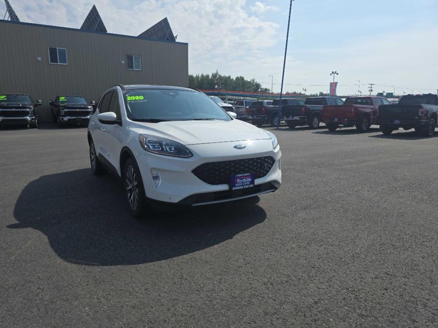 2020 WHITE FORD ESCAPE TITANIUM TITANIUM (1FMCU9J91LU) with an 2.0L engine, Automatic transmission, located at 2525 S. Cushman, Fairbanks, AK, 99701, (907) 452-5707, 64.824036, -147.712311- Photo#0