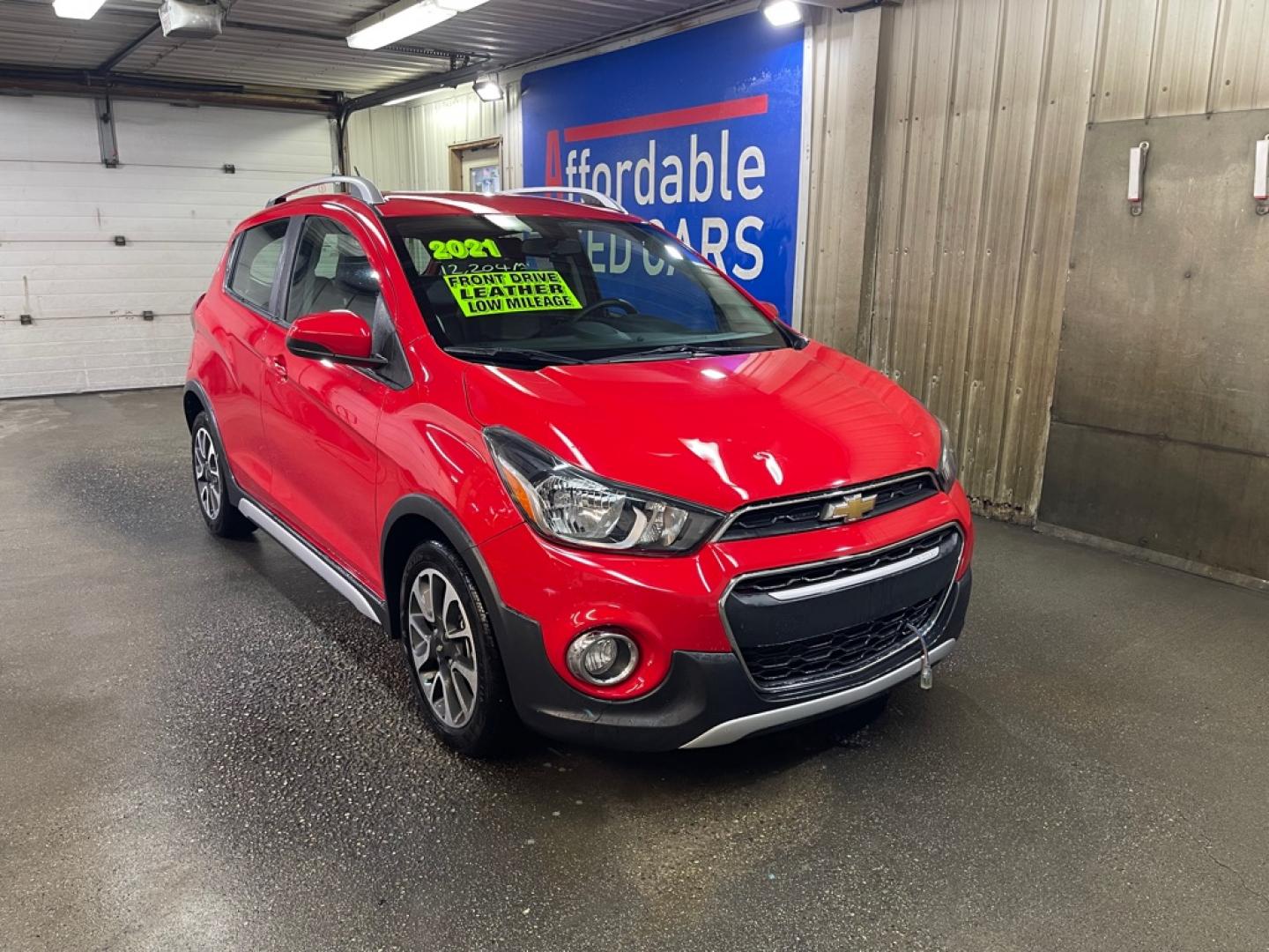 2021 RED CHEVROLET SPARK ACTIV (KL8CH6SA6MC) with an 1.4L engine, Continuously Variable transmission, located at 2525 S. Cushman, Fairbanks, AK, 99701, (907) 452-5707, 64.824036, -147.712311- Photo#0