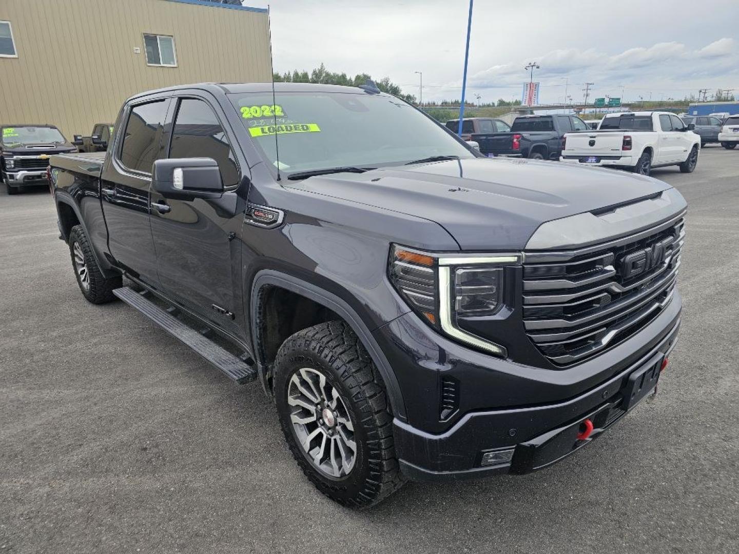 2022 BLUE GMC SIERRA AT4 1500 AT4 (1GTPUEEL5NZ) with an 6.2L engine, Automatic transmission, located at 2525 S. Cushman, Fairbanks, AK, 99701, (907) 452-5707, 64.824036, -147.712311- Photo#2